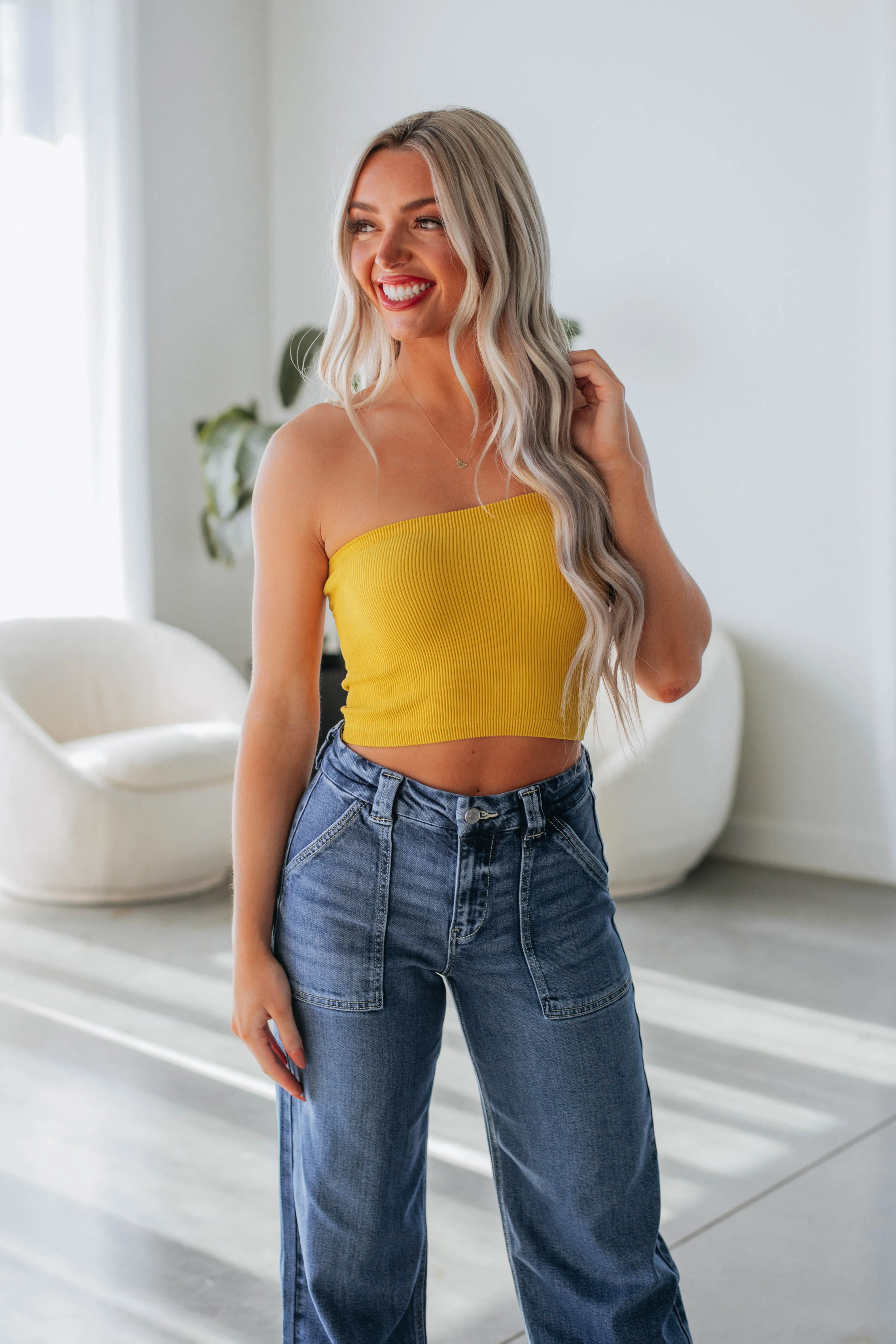 Alexa Ribbed Top - Honey sold by Wild Oak Boutique