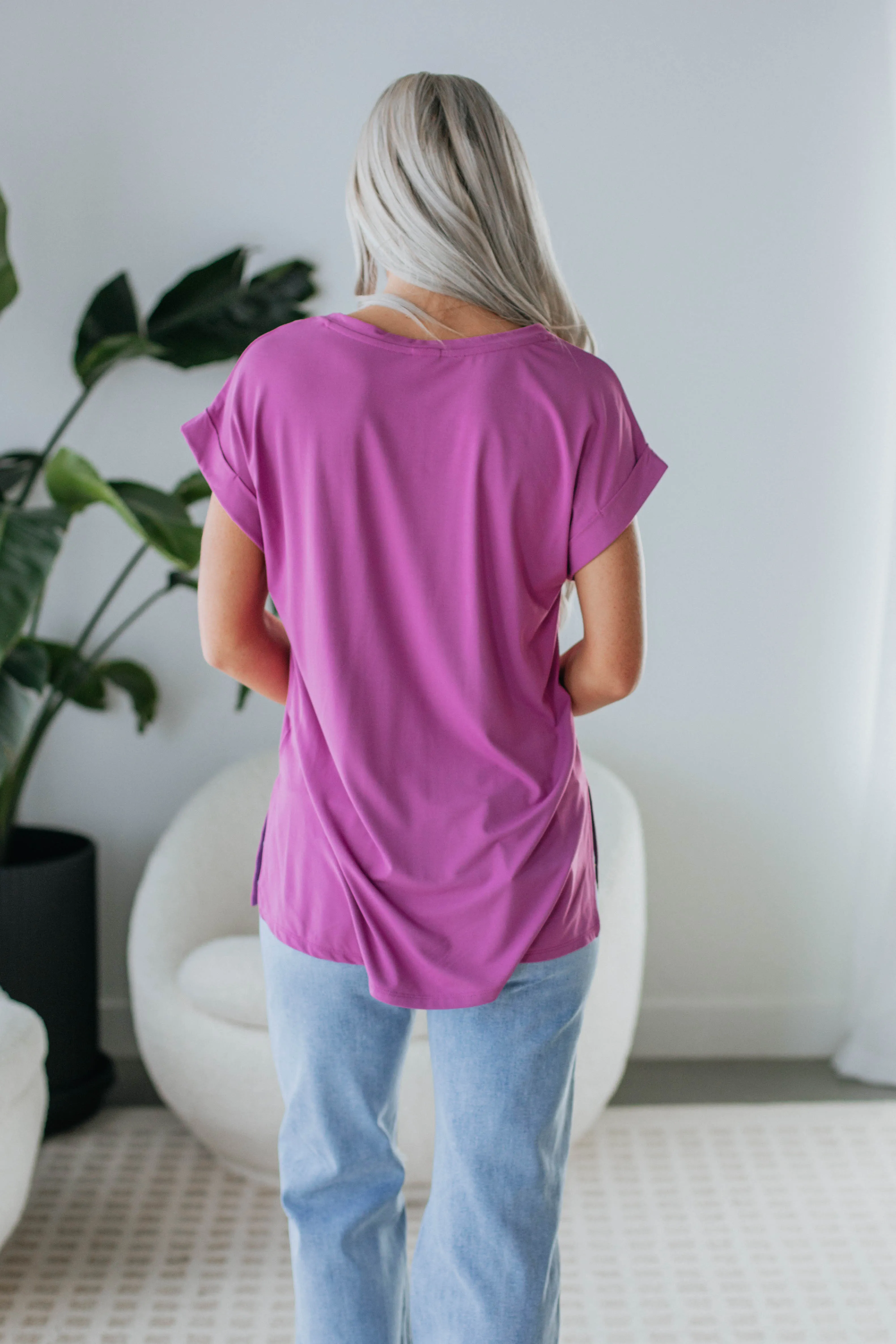 Jill Basic Tee - Orchid sold by Wild Oak Boutique product image thumbnail 4