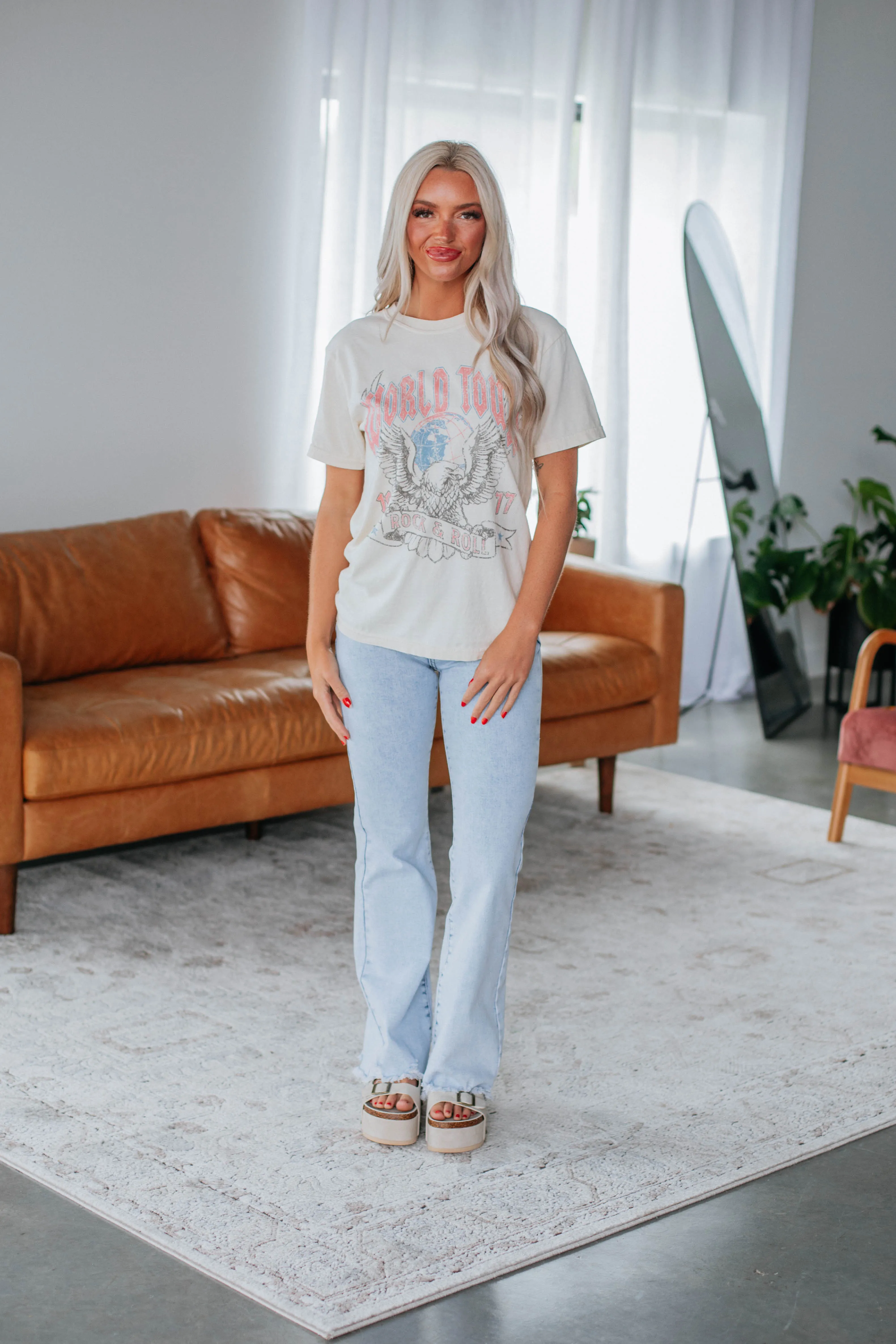 Rock & Roll Graphic Tee sold by Wild Oak Boutique product image thumbnail 3