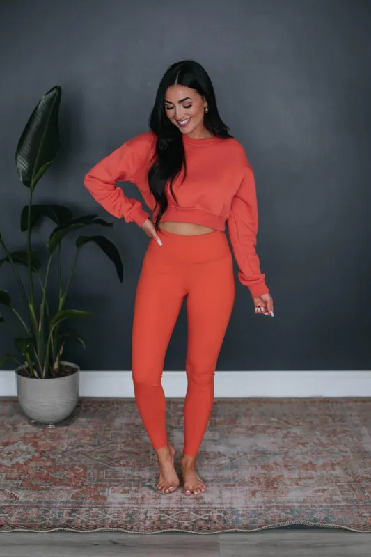 Amira Active Leggings - Coral sold by Wild Oak Boutique