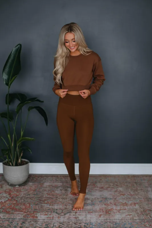 Amira Active Leggings - Chocolate sold by Wild Oak Boutique