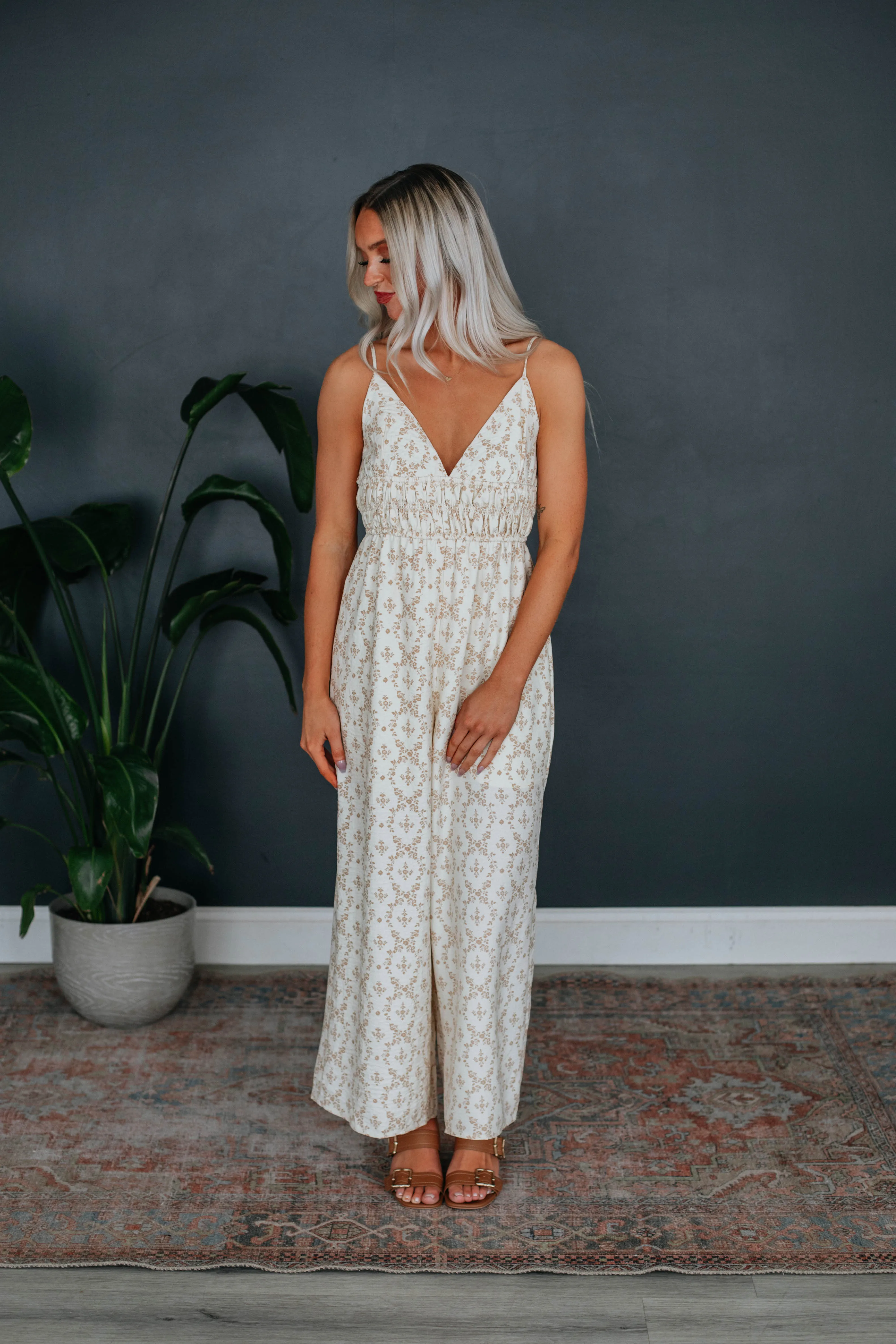 Angelica Floral Jumpsuit sold by Wild Oak Boutique product image thumbnail 5