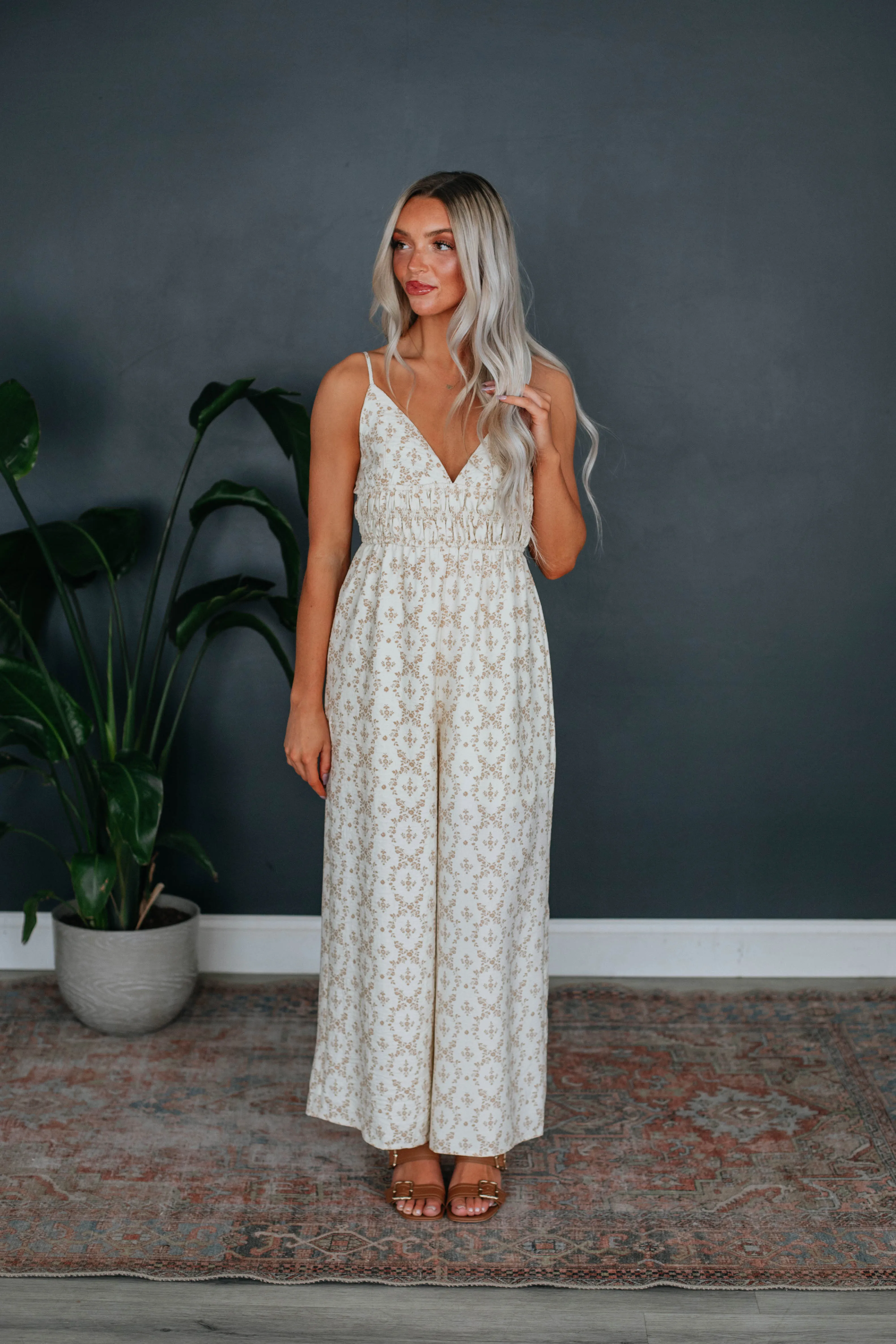 Angelica Floral Jumpsuit sold by Wild Oak Boutique product image thumbnail 2