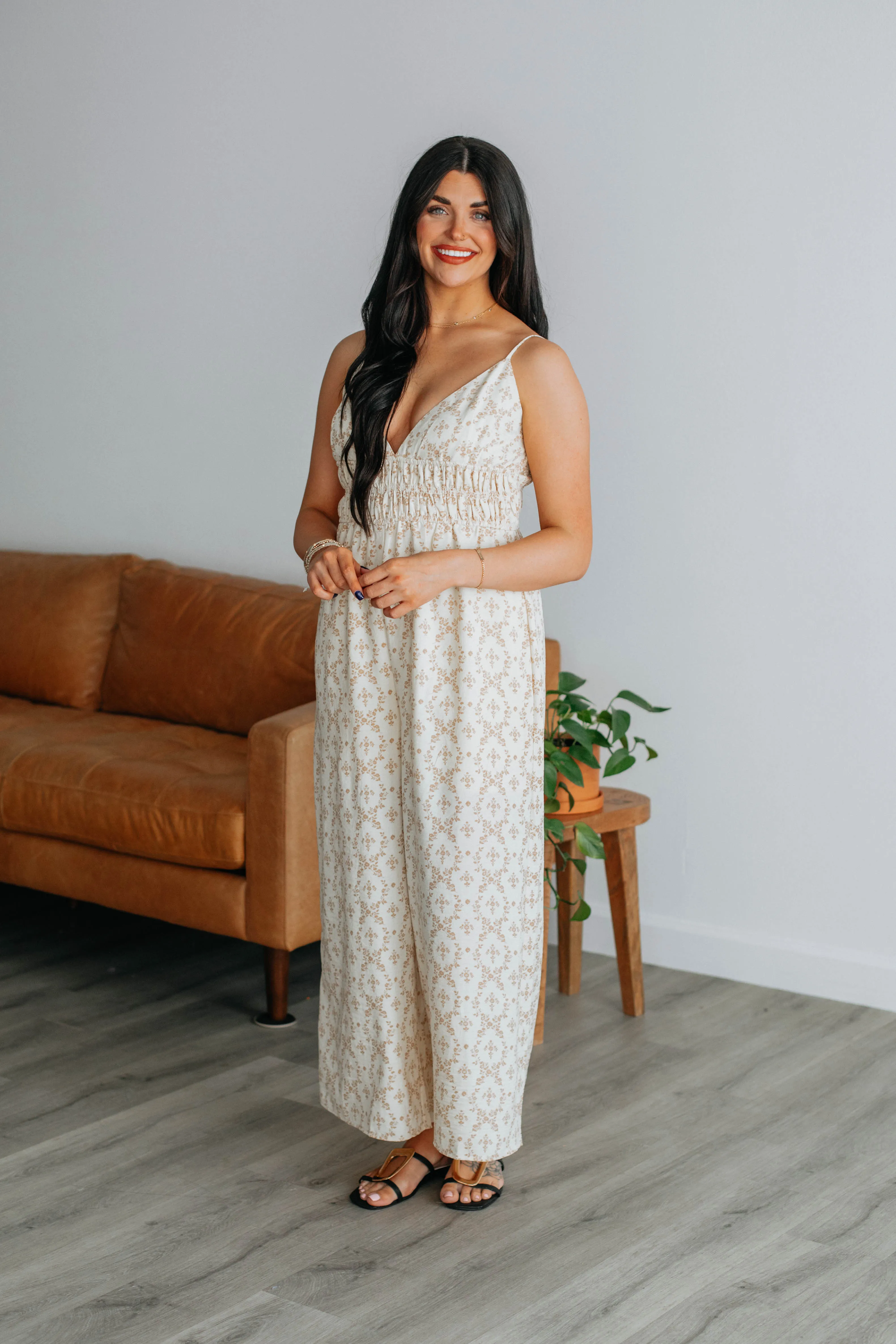 Angelica Floral Jumpsuit sold by Wild Oak Boutique