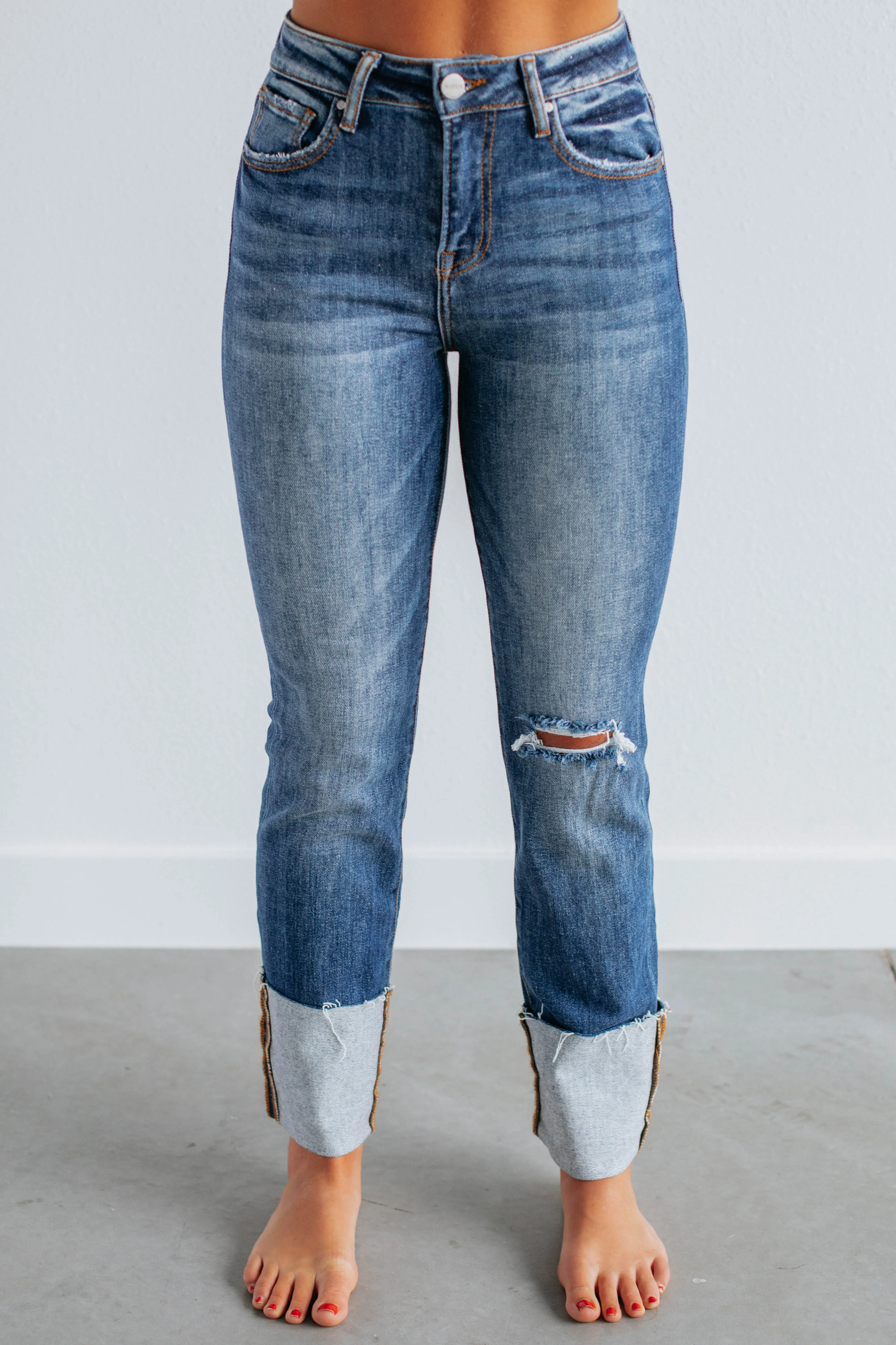 Kalen Risen Jeans - Dark Wash sold by Wild Oak Boutique product image thumbnail 4