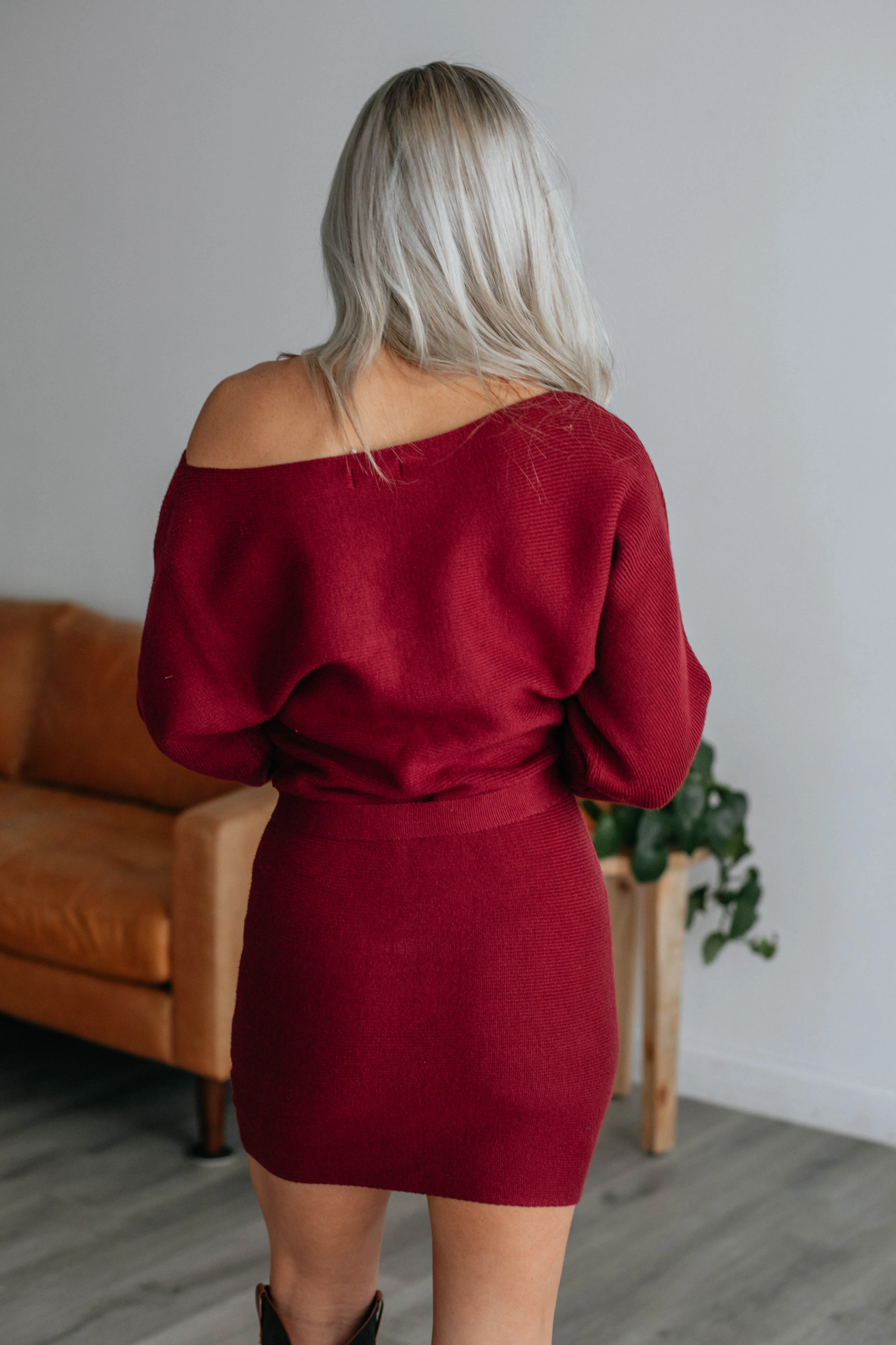 Alma Sweater Dress - Wine sold by Wild Oak Boutique product image thumbnail 5