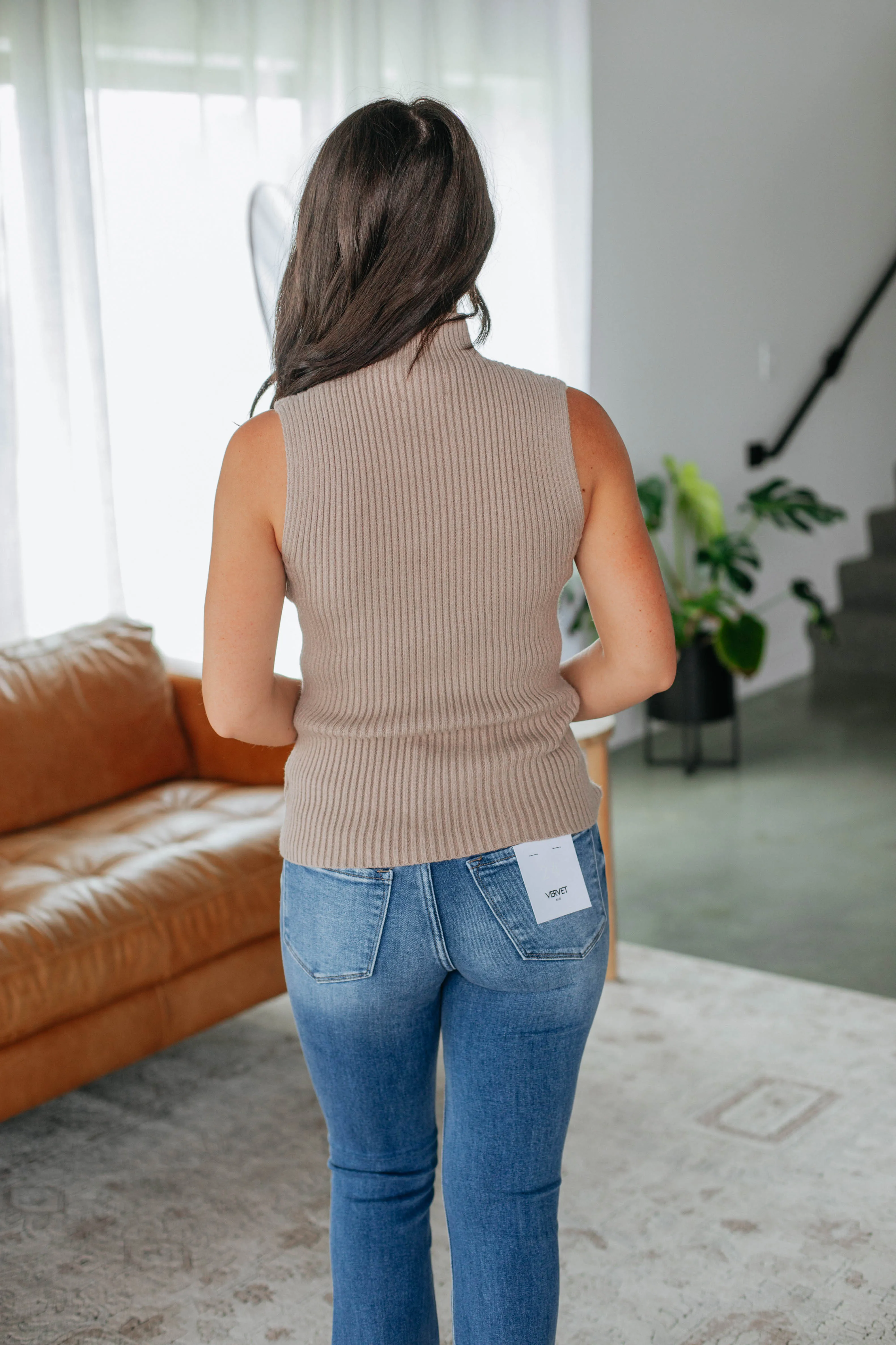 Sofi Knit Tank - Light Mocha sold by Wild Oak Boutique product image thumbnail 5