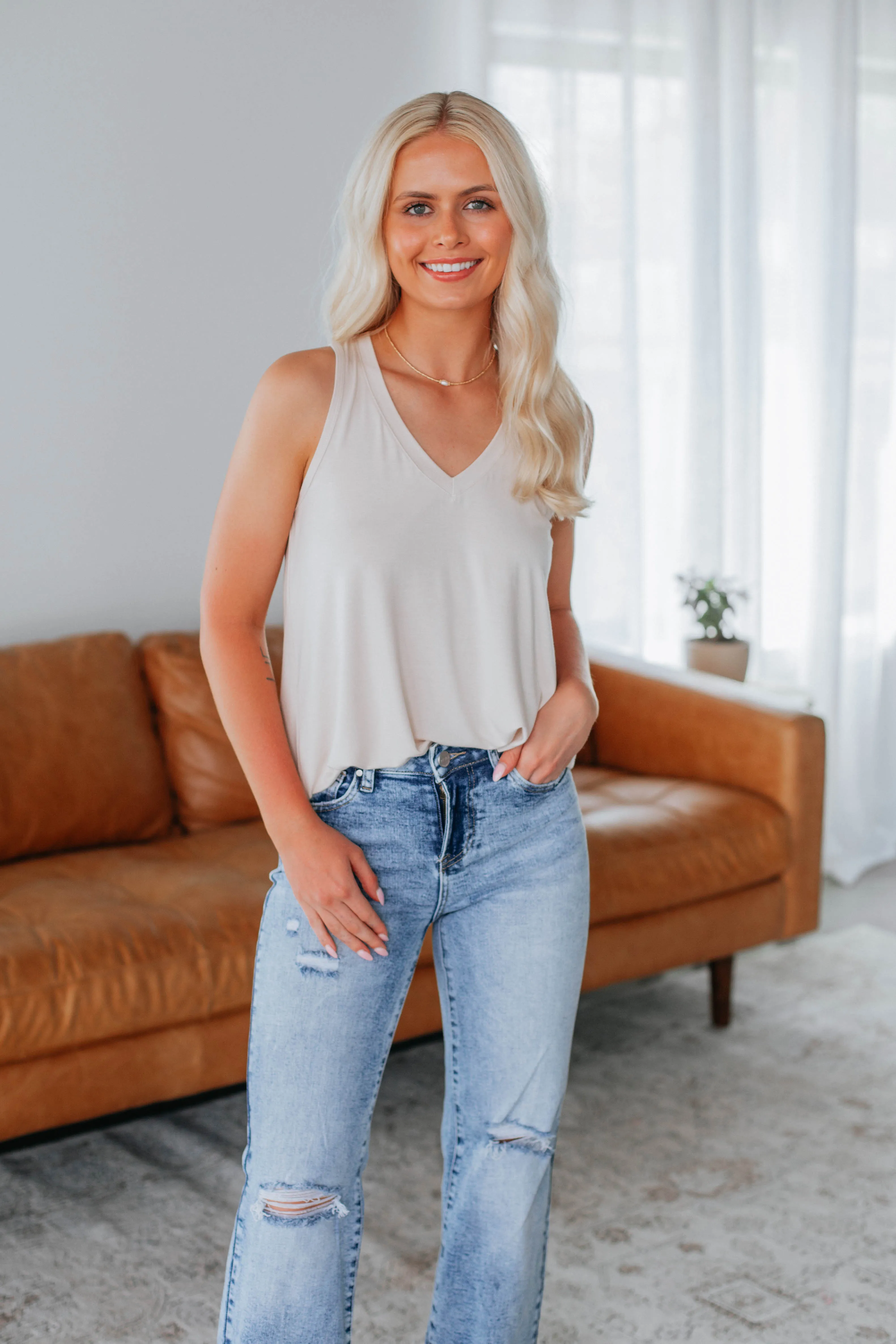 Teyana Tank - Natural sold by Wild Oak Boutique product image thumbnail 5