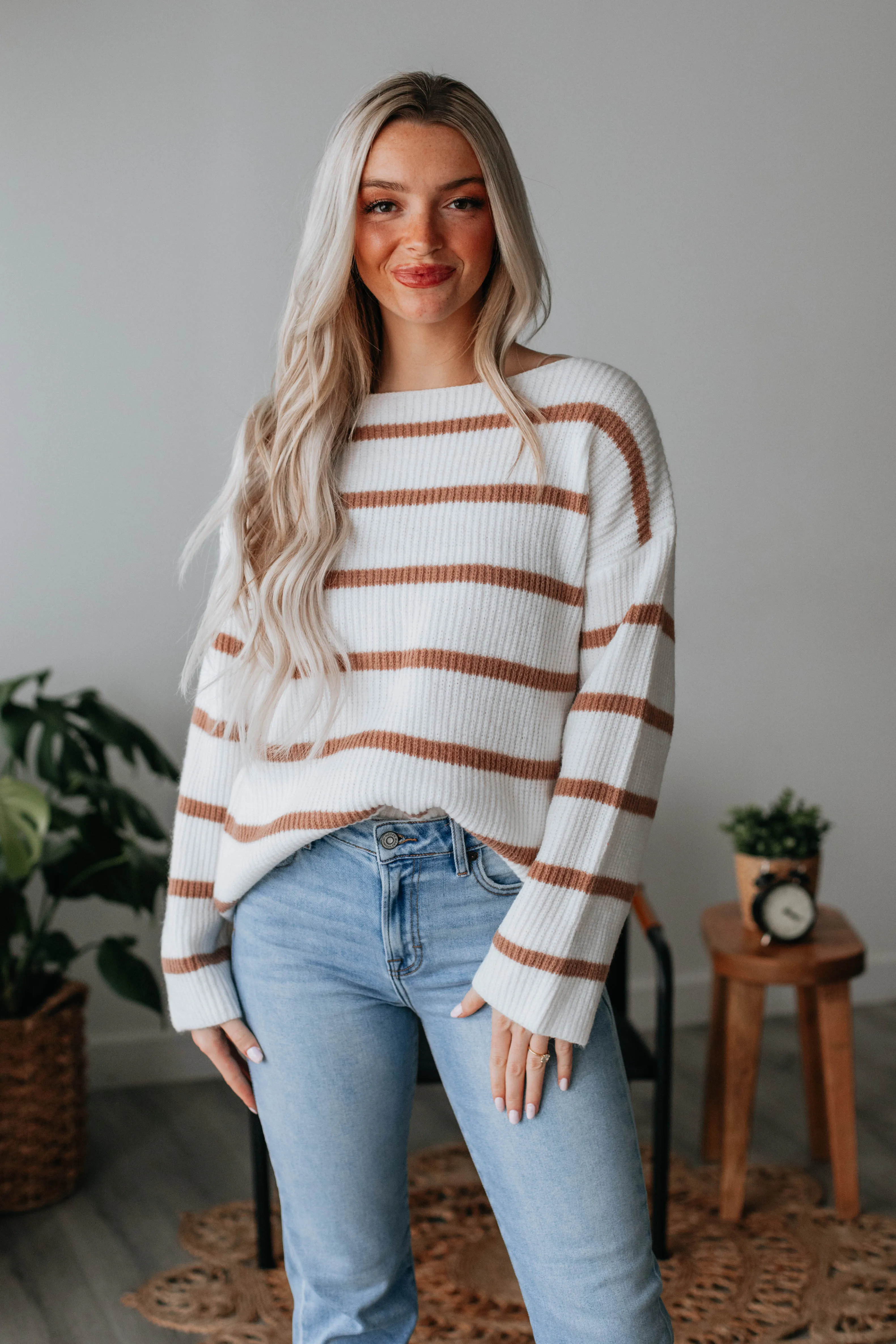 Kassy Ribbed Sweater sold by Wild Oak Boutique