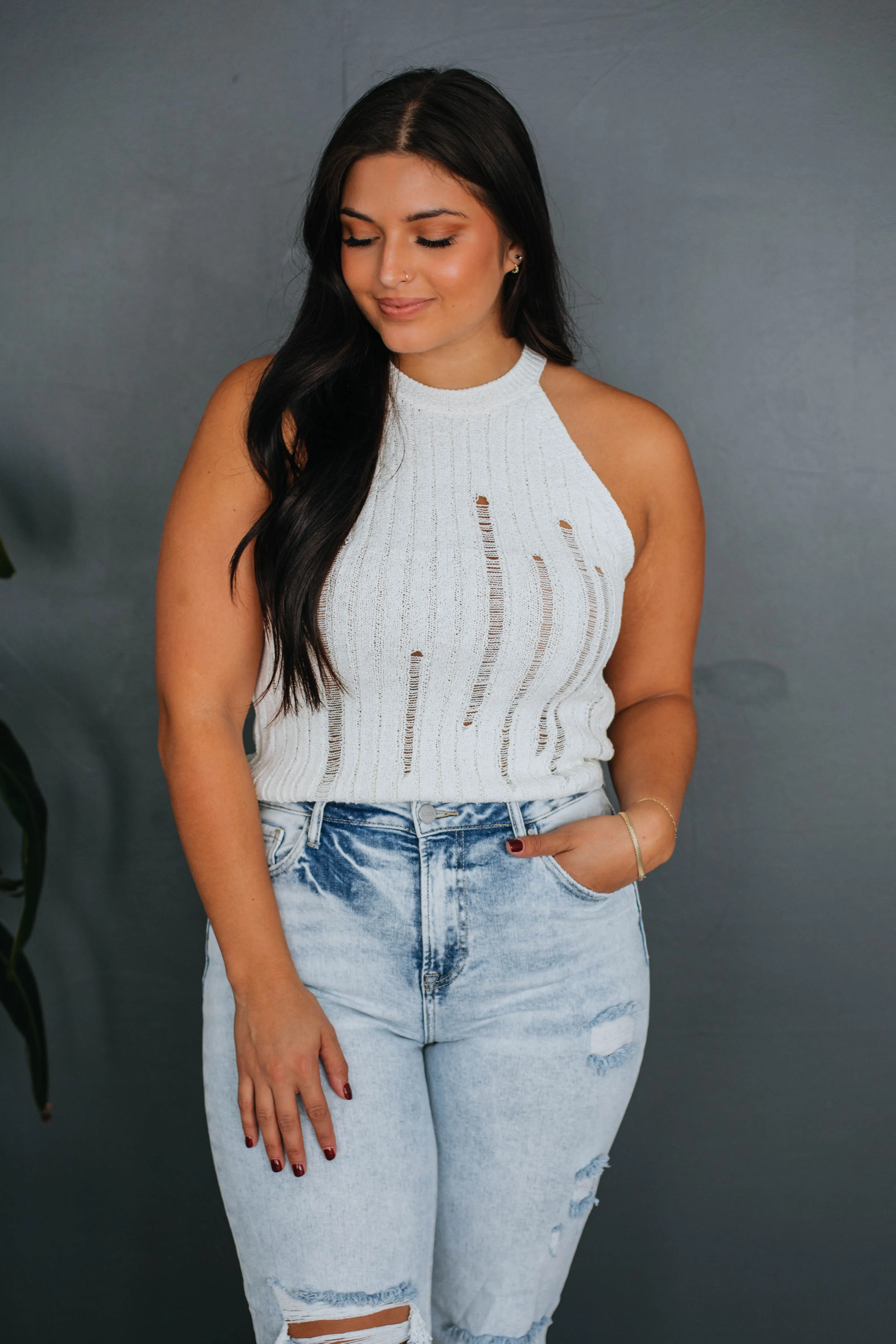 Lilian Distressed Tank sold by Wild Oak Boutique product image thumbnail 5