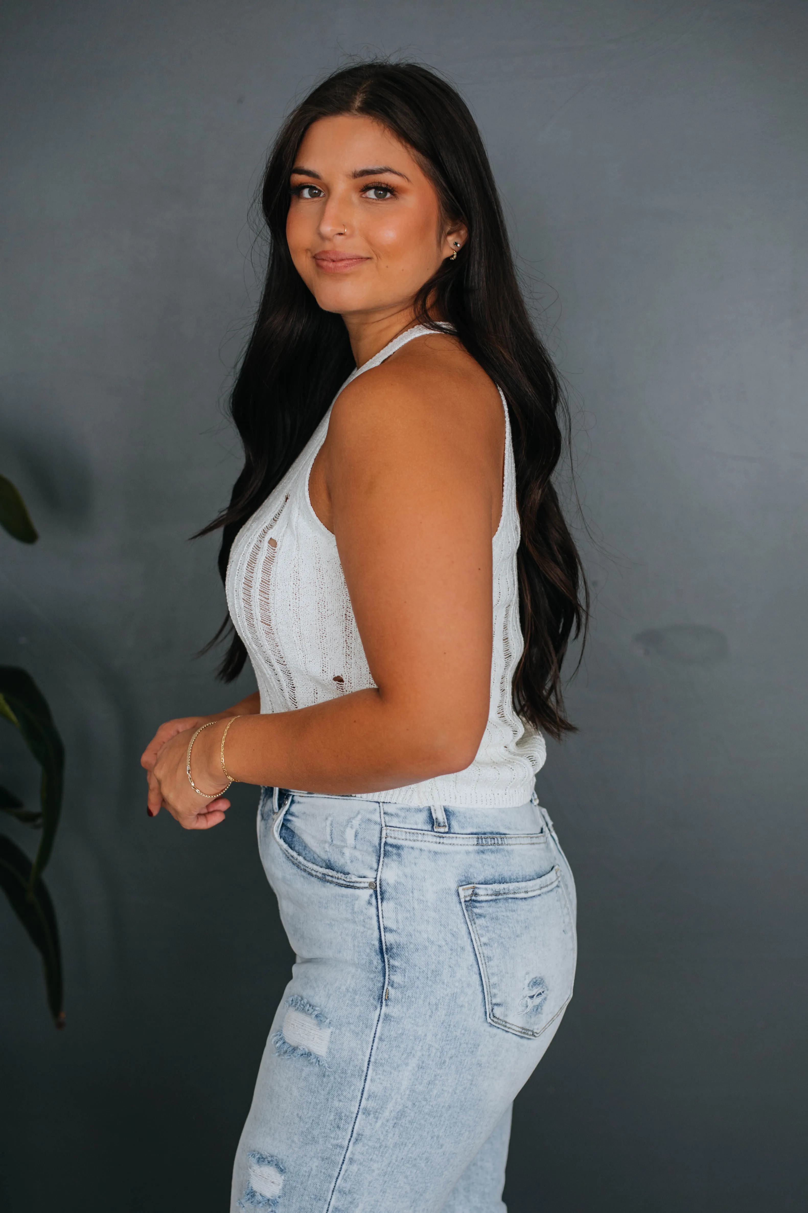 Lilian Distressed Tank sold by Wild Oak Boutique product image thumbnail 3