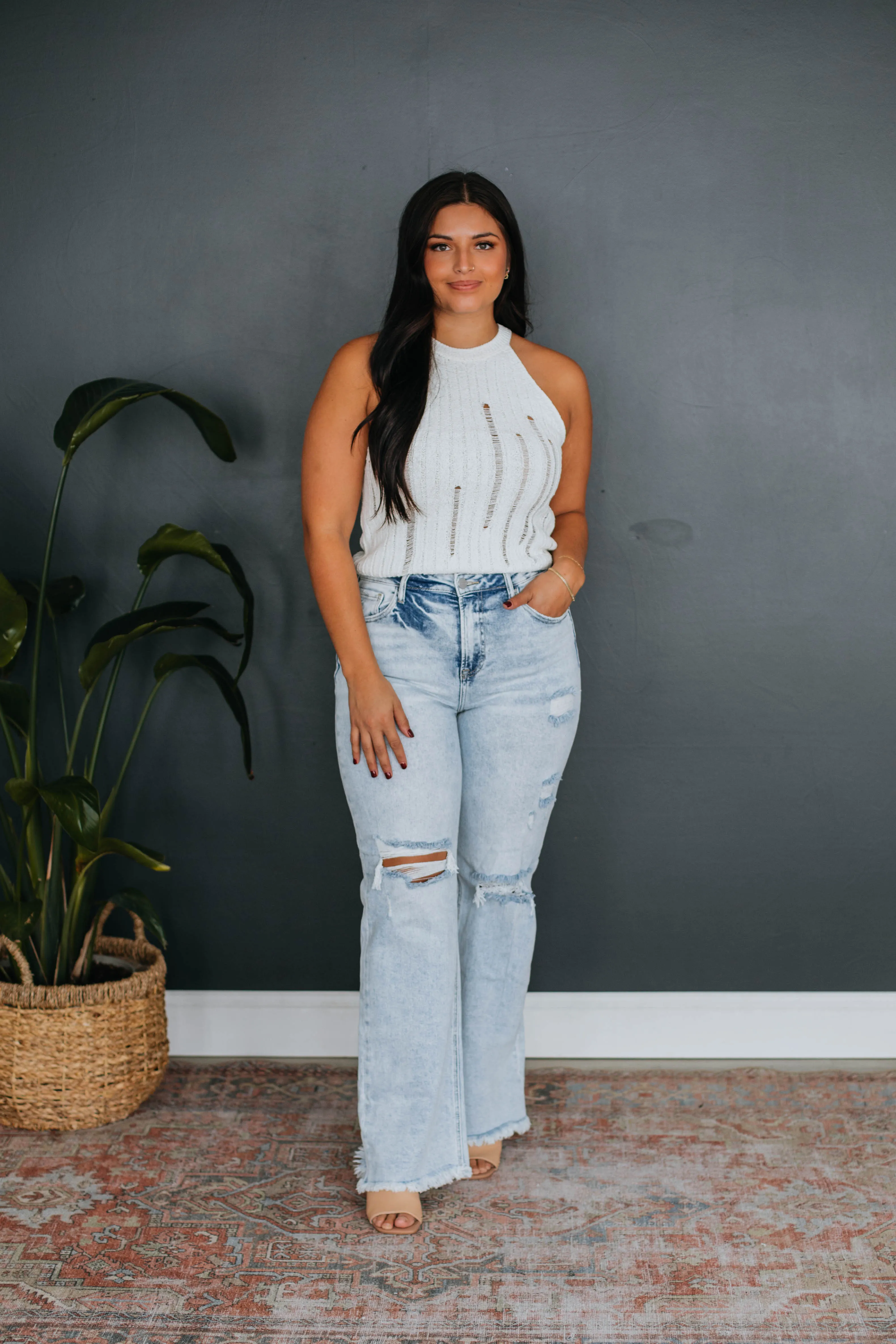 Lilian Distressed Tank sold by Wild Oak Boutique product image thumbnail 2