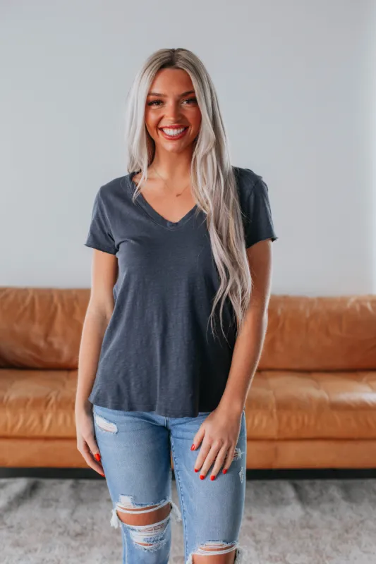 Luca Basic Tee - Midnight sold by Wild Oak Boutique