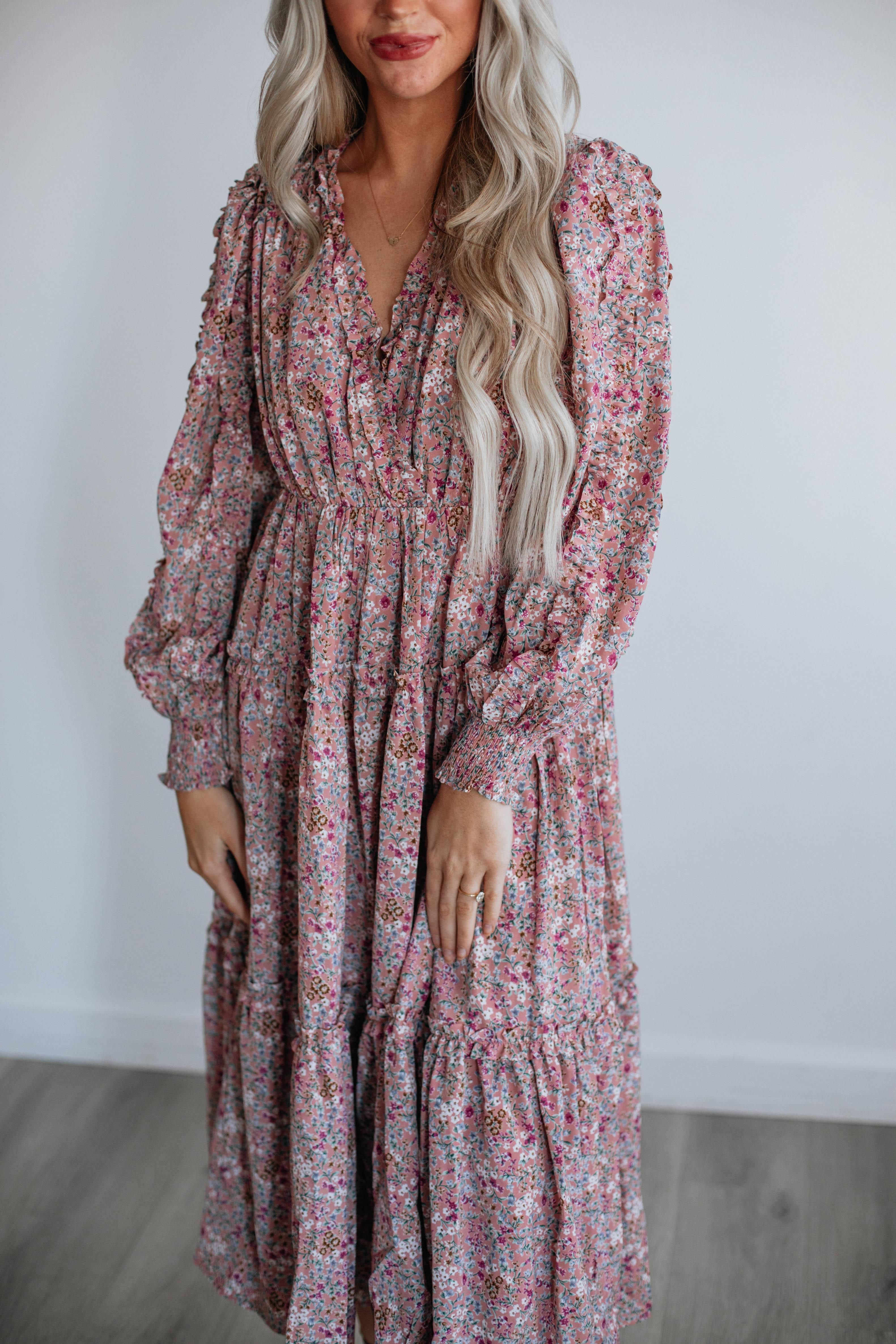 Adeline Floral Midi Dress sold by Wild Oak Boutique product image thumbnail 2