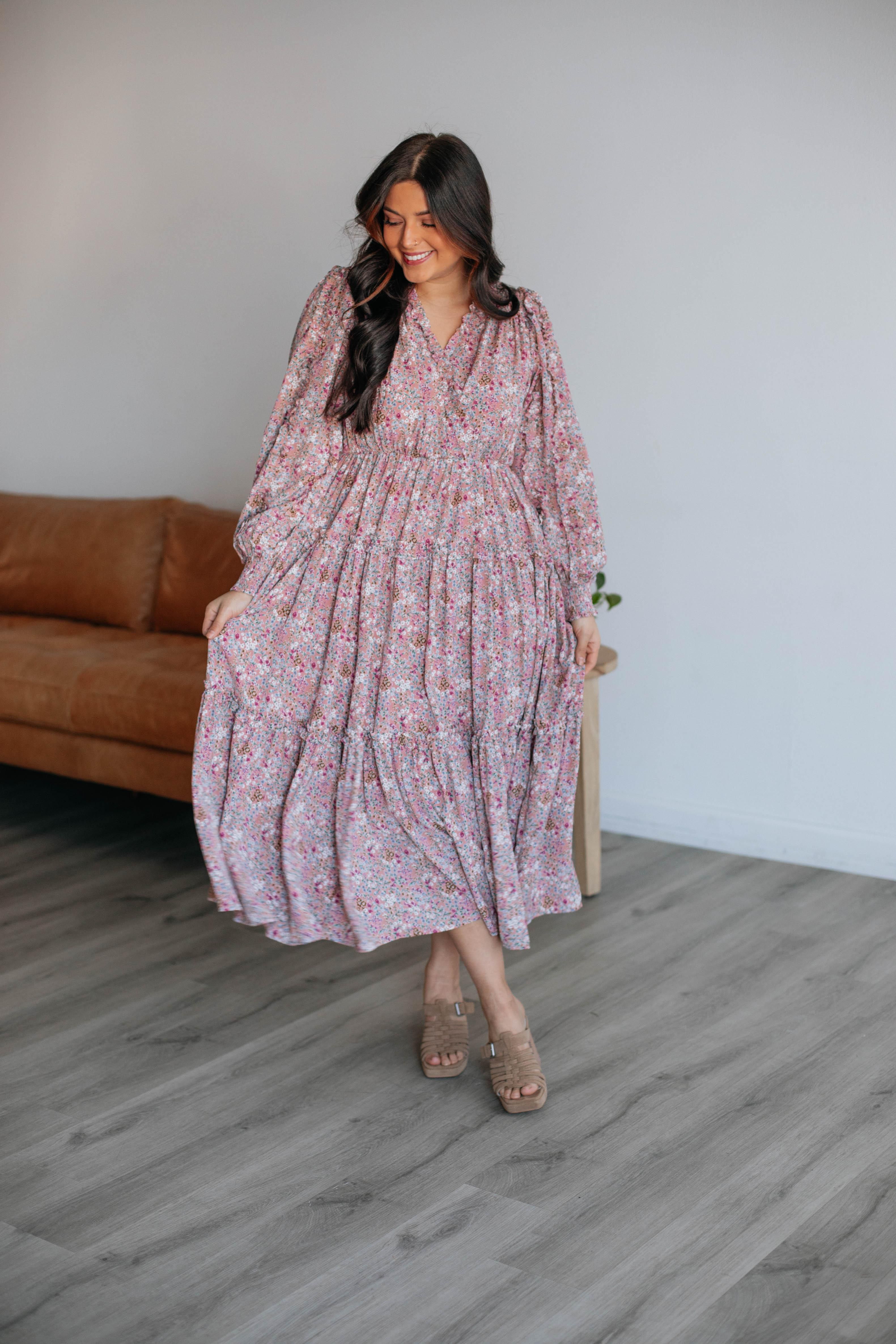 Adeline Floral Midi Dress sold by Wild Oak Boutique product image thumbnail 3