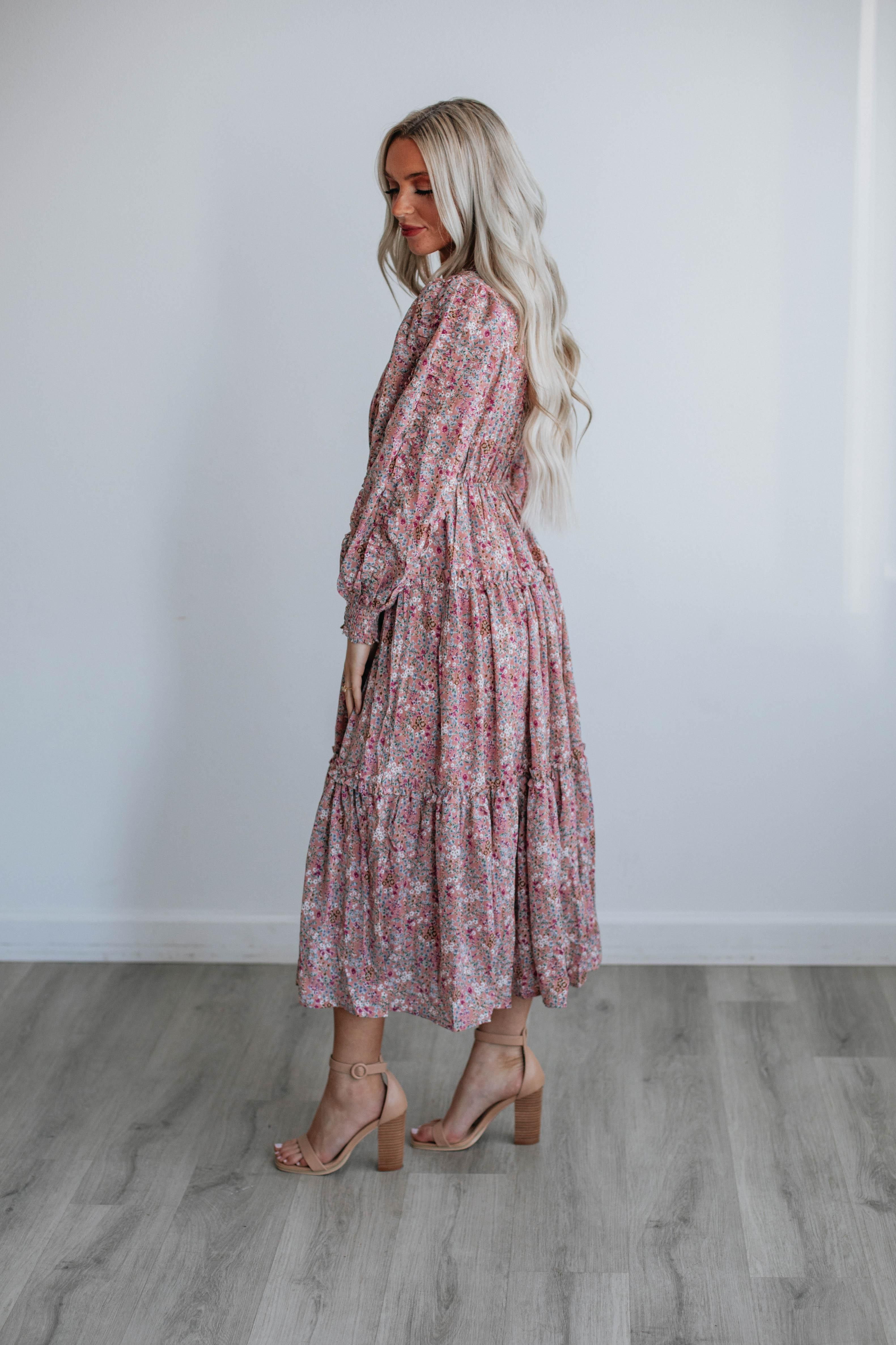 Adeline Floral Midi Dress sold by Wild Oak Boutique product image thumbnail 4