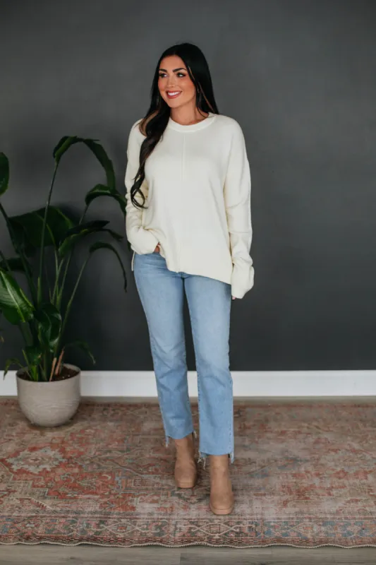 Alessa Sweater - Cream sold by Wild Oak Boutique