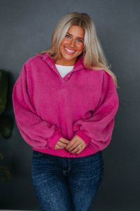 Tulley Pullover - Magenta sold by Wild Oak Boutique