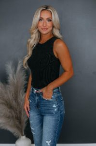 April Ribbed Bodysuit - Vintage Black sold by Wild Oak Boutique
