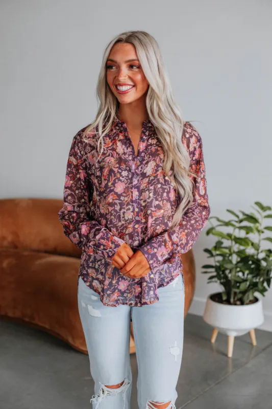 Gloria Floral Button Down made by Wild Oak Boutique