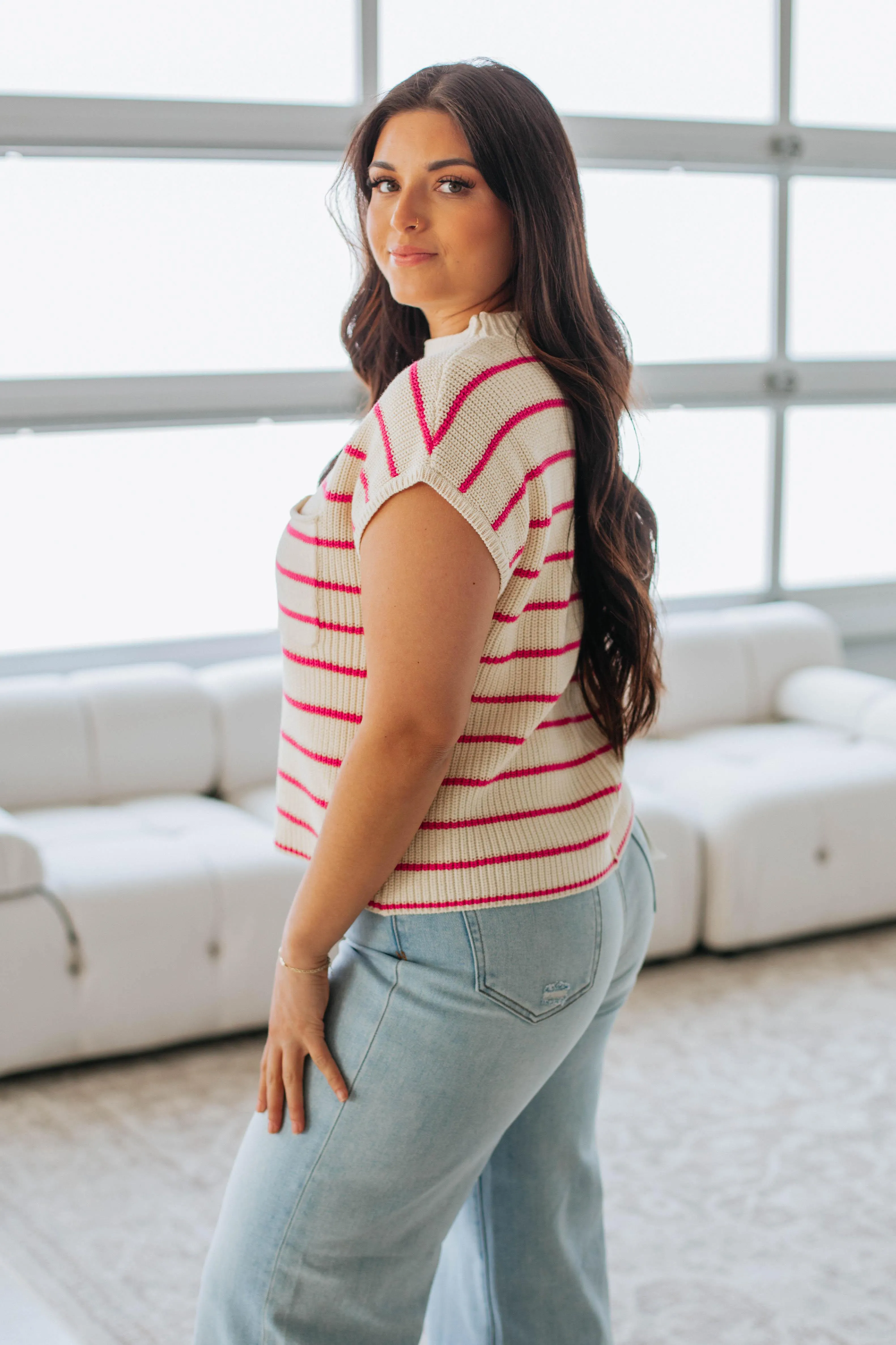 Kianna Knit Top - Magenta Mix sold by Wild Oak Boutique product image thumbnail 5