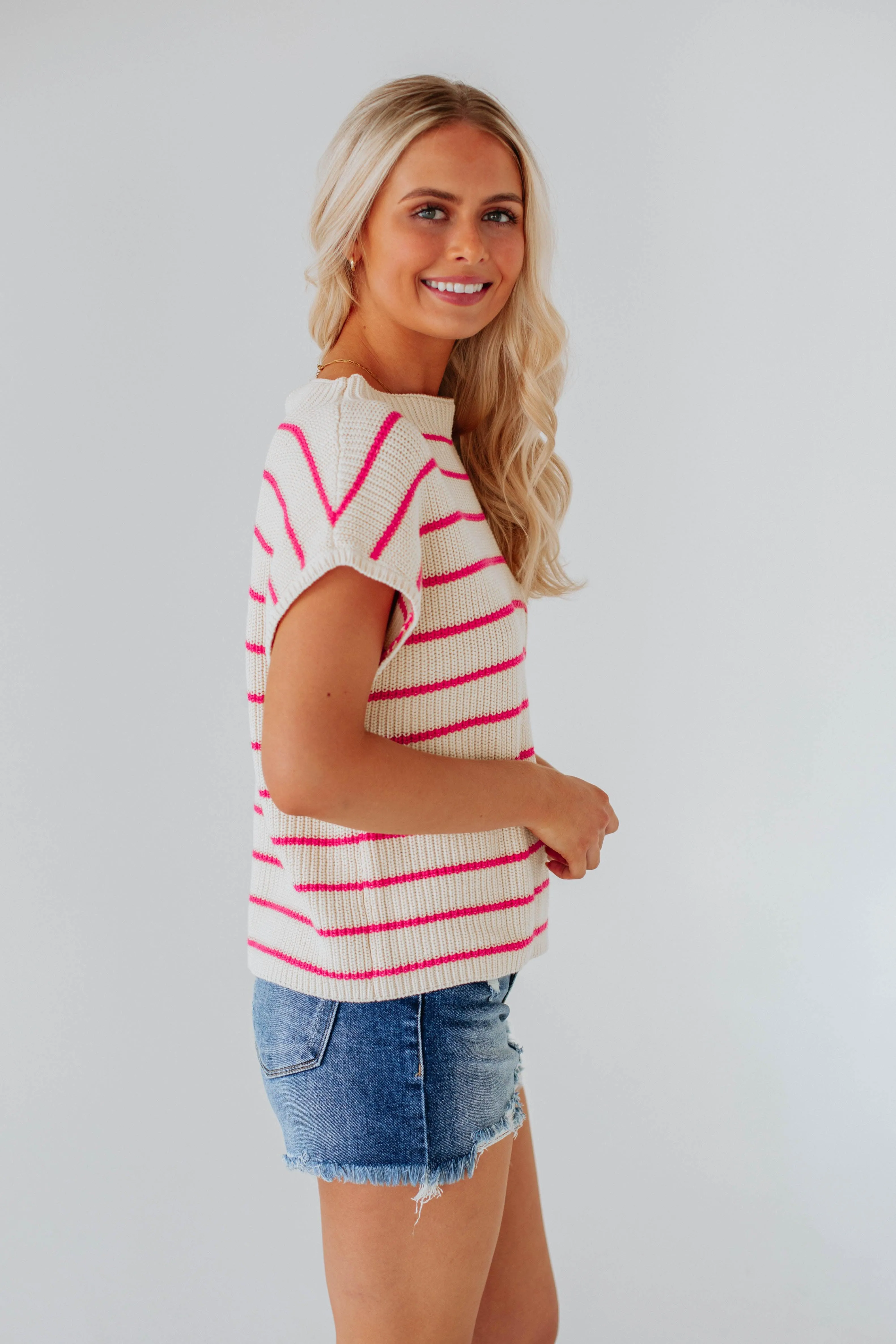 Kianna Knit Top - Magenta Mix sold by Wild Oak Boutique product image thumbnail 2