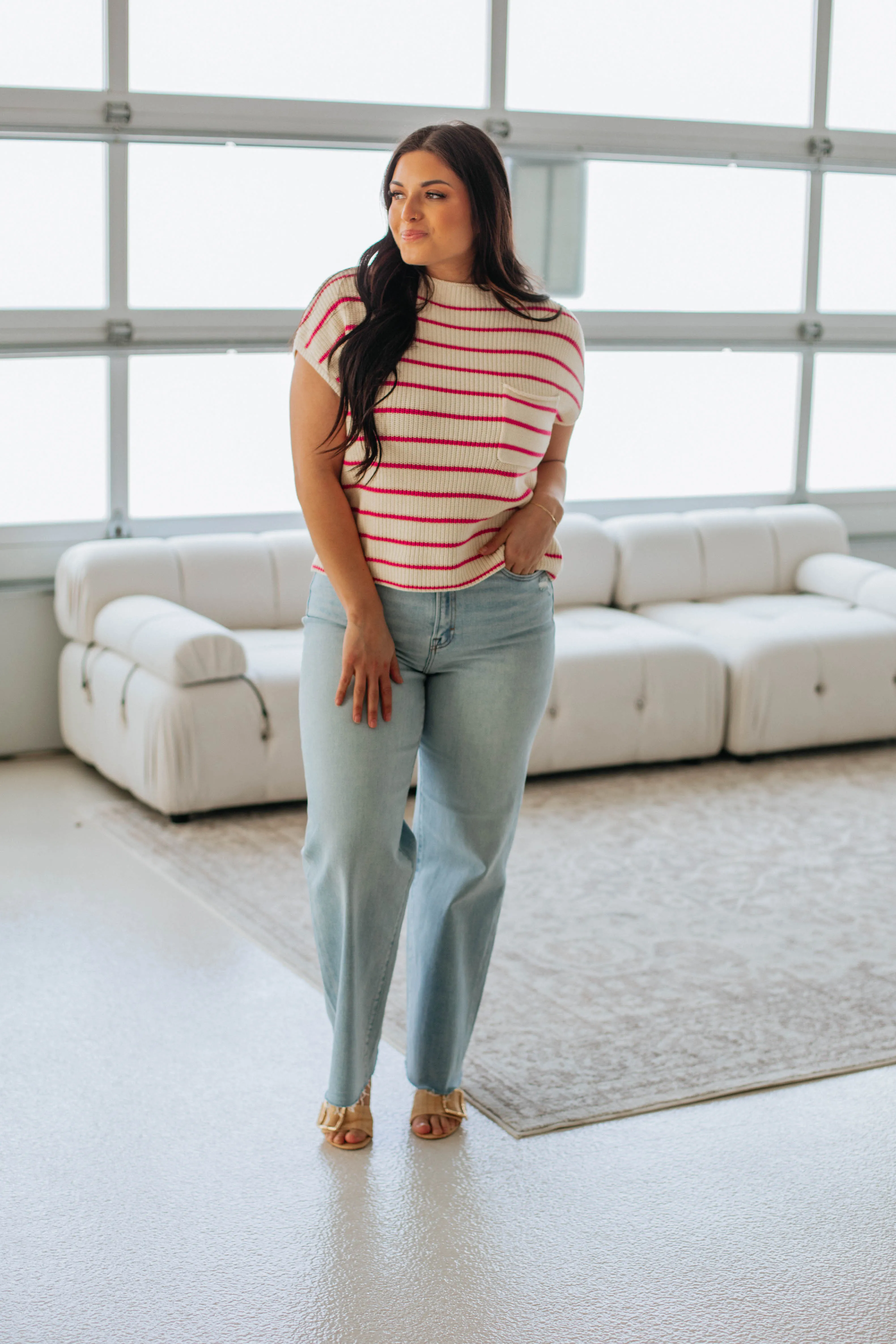 Kianna Knit Top - Magenta Mix sold by Wild Oak Boutique product image thumbnail 4