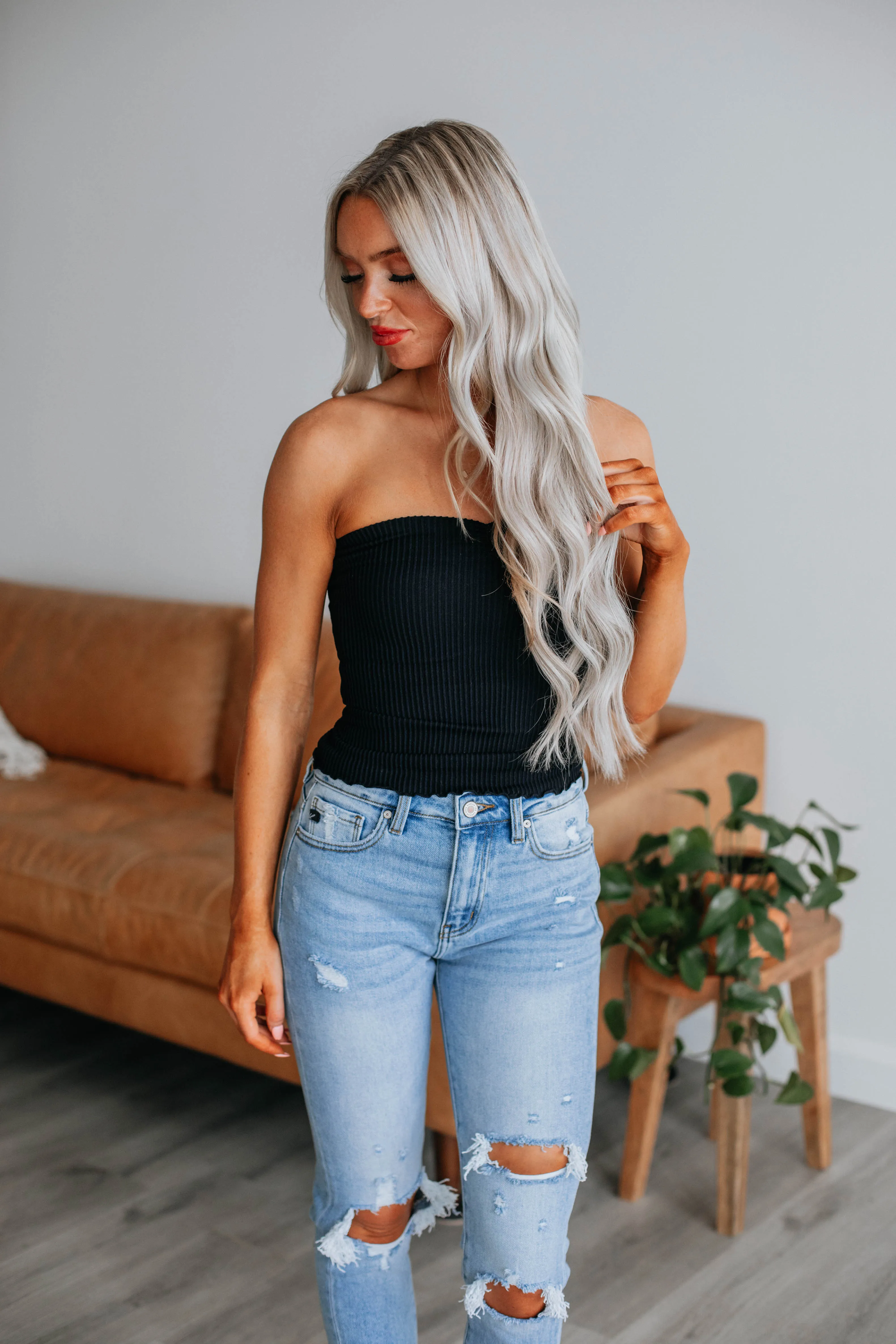 Casella Ribbed Top - Black sold by Wild Oak Boutique product image thumbnail 5