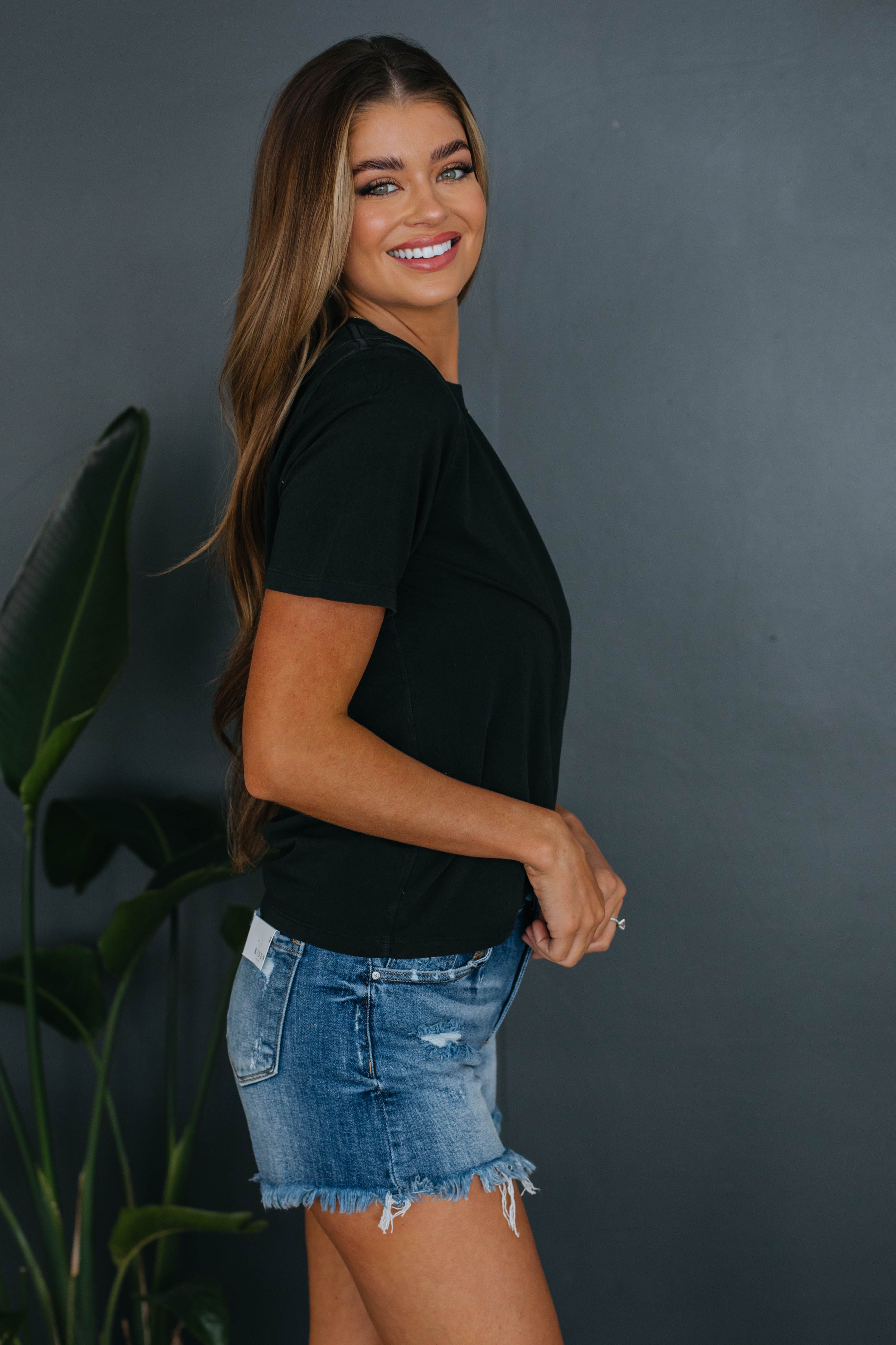 Levins Basic Tee - Black sold by Wild Oak Boutique product image thumbnail 3