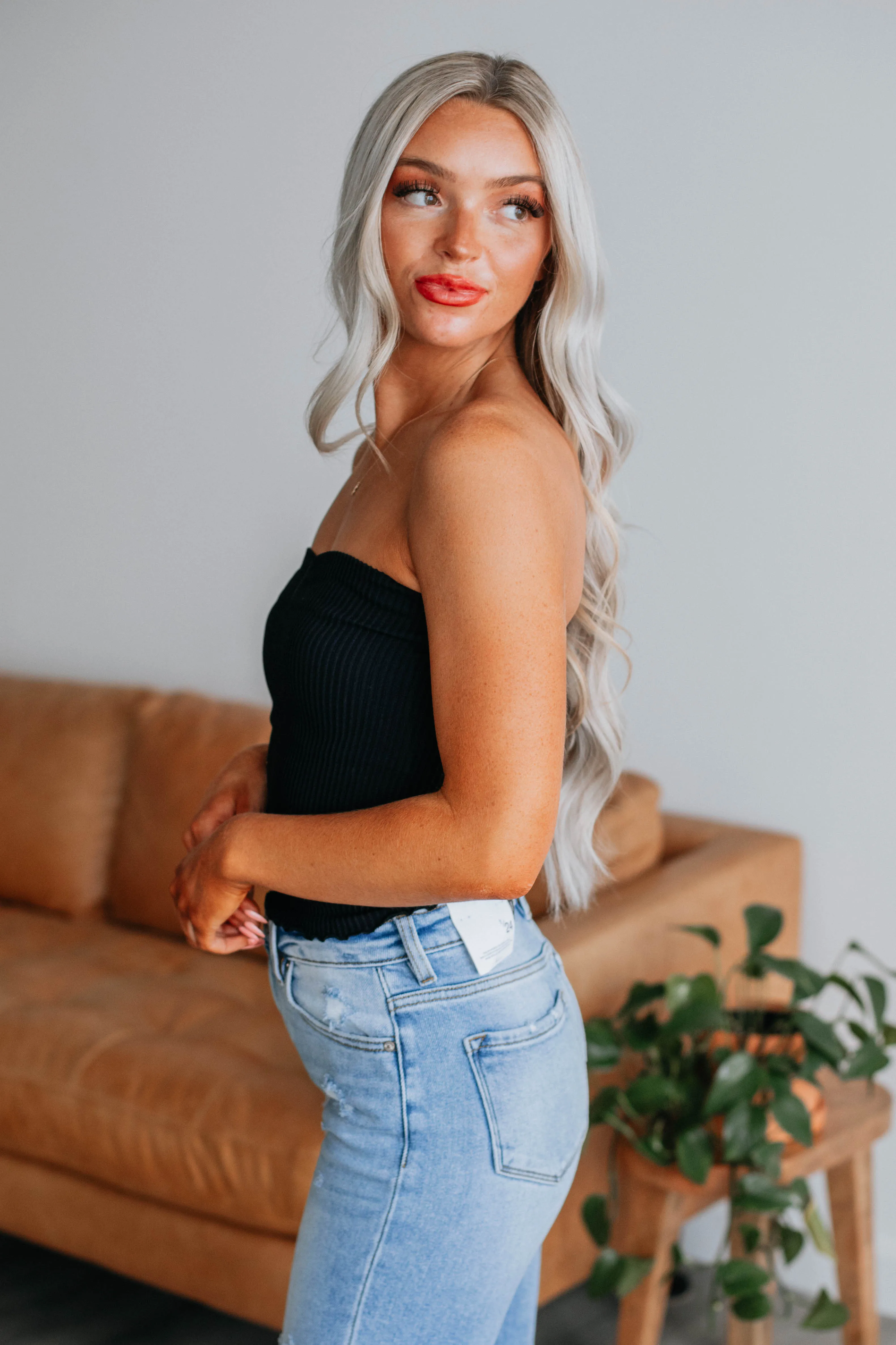 Casella Ribbed Top - Black sold by Wild Oak Boutique product image thumbnail 3