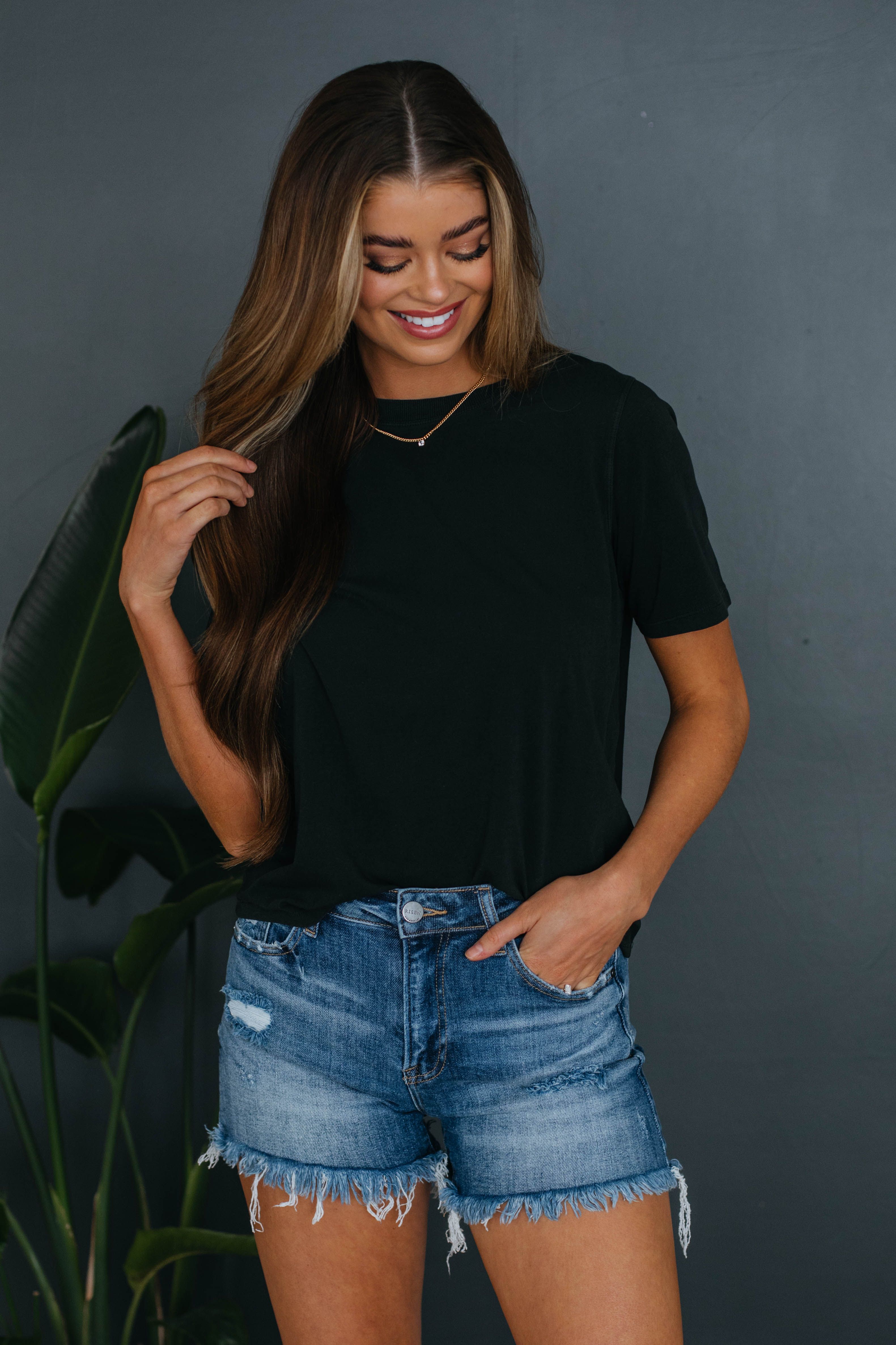 Levins Basic Tee - Black sold by Wild Oak Boutique