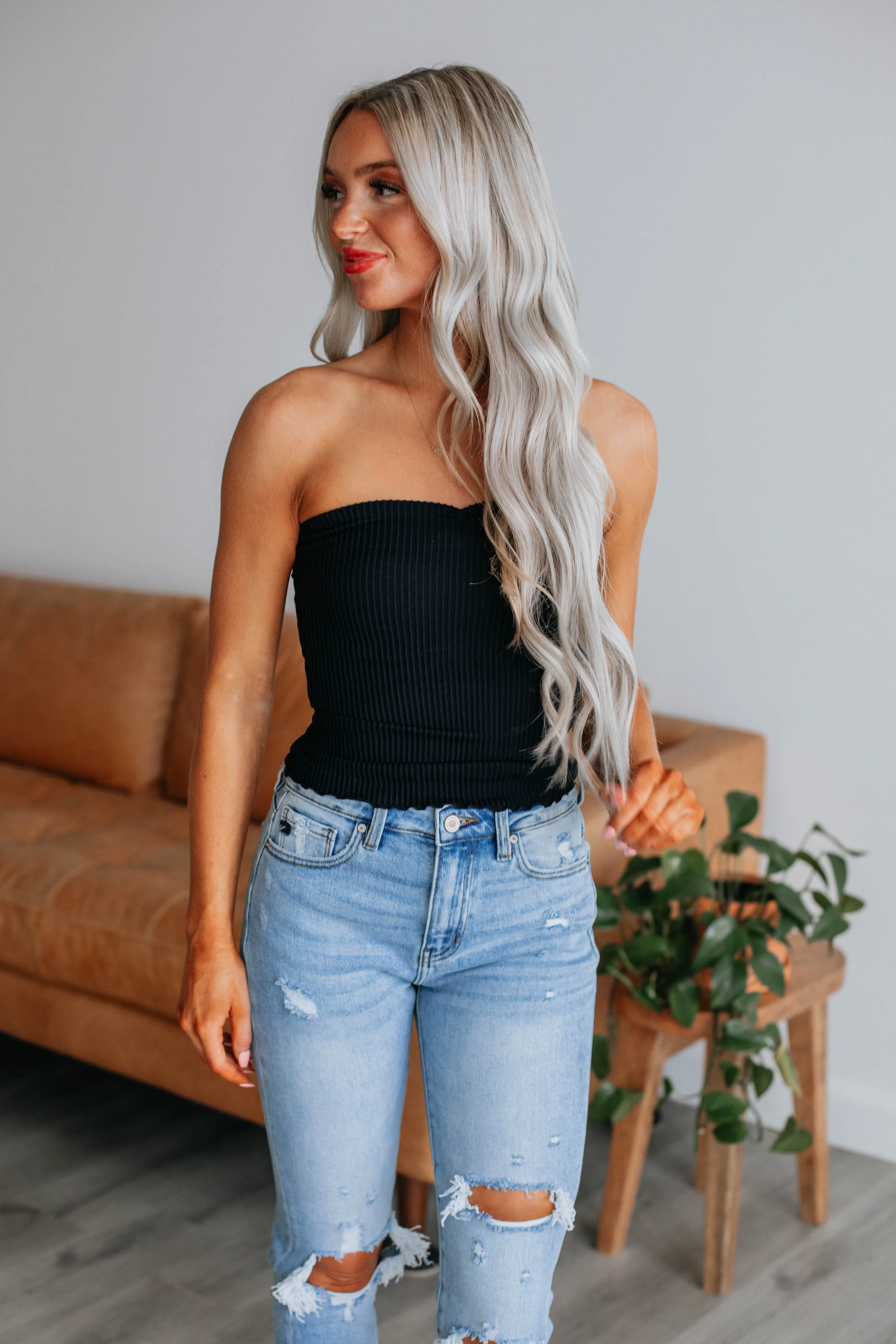 Casella Ribbed Top - Black sold by Wild Oak Boutique product image thumbnail 2