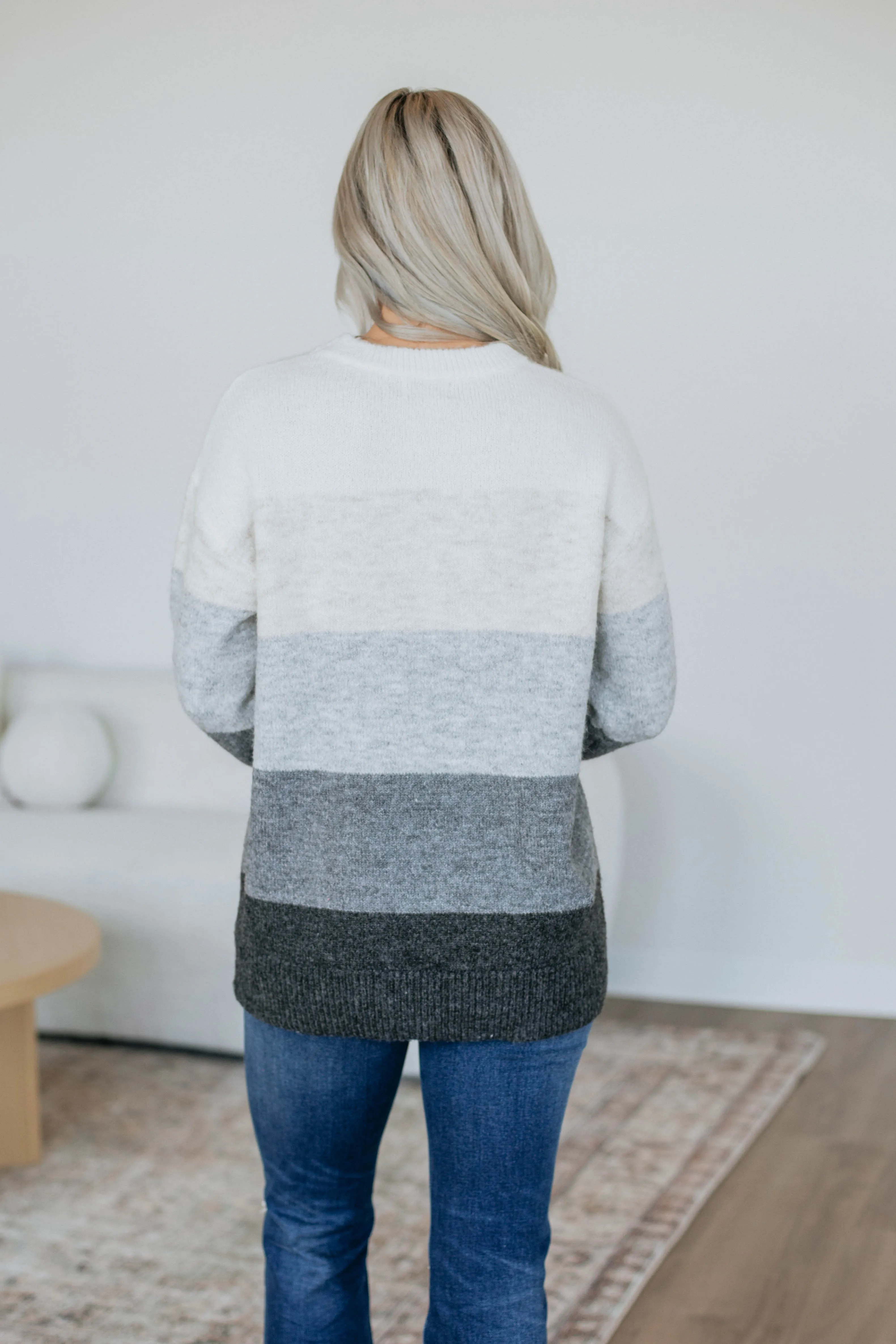 Tawna Colorblock Sweater - Charcoal Mix sold by Wild Oak Boutique product image thumbnail 5