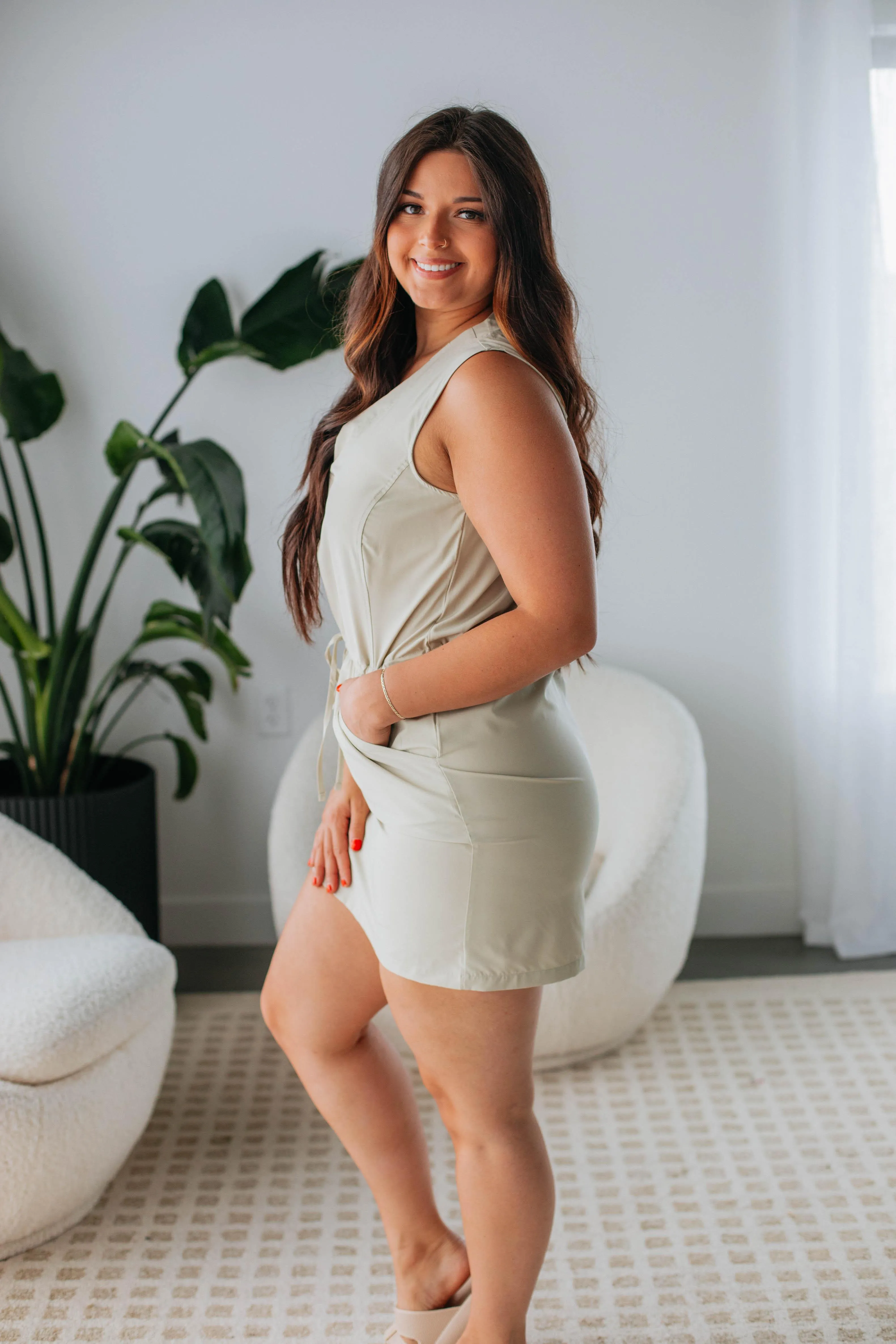 Kadon Active Dress - Khaki sold by Wild Oak Boutique product image thumbnail 4