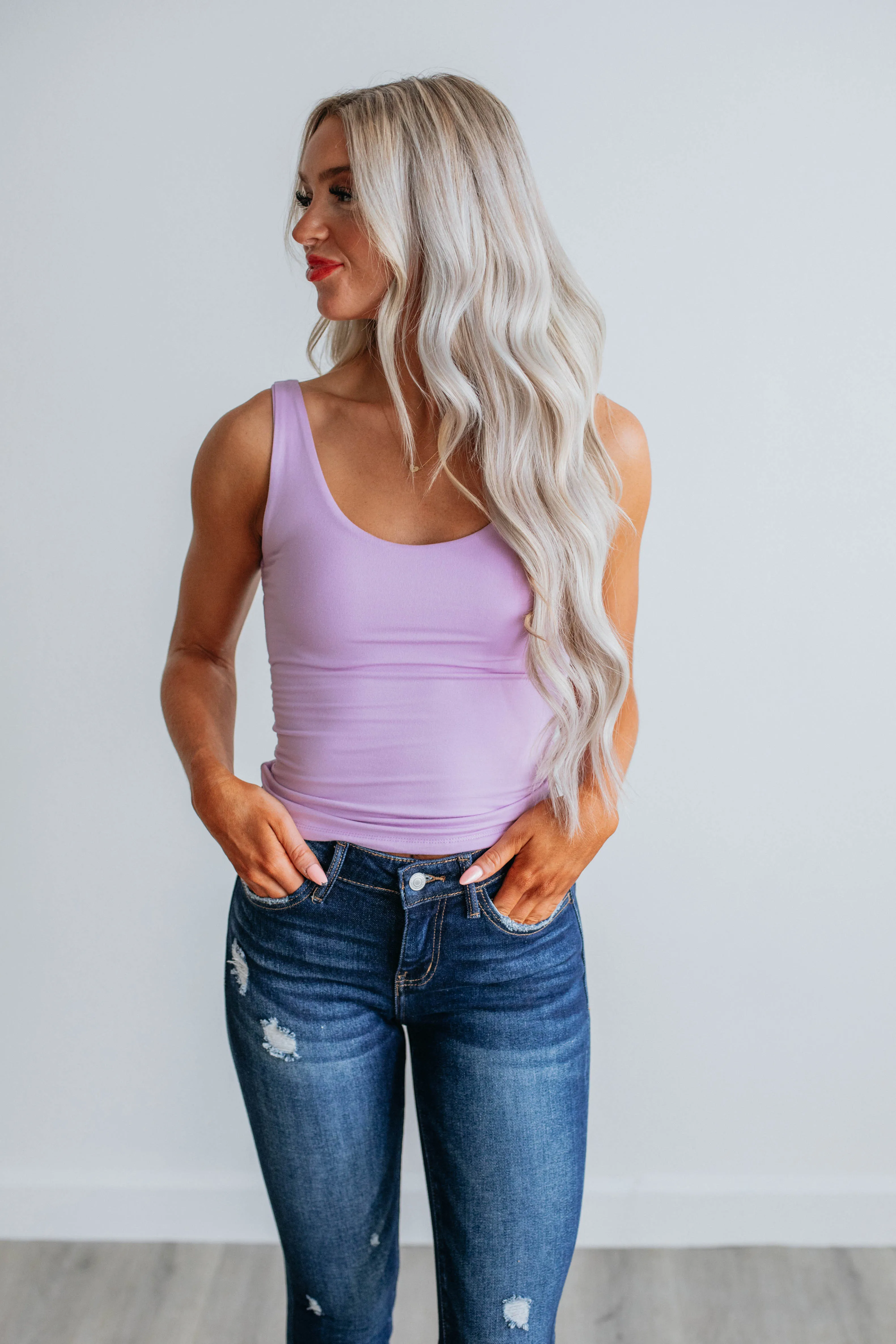 Delta Basic Tank - Lavender sold by Wild Oak Boutique product image thumbnail 5