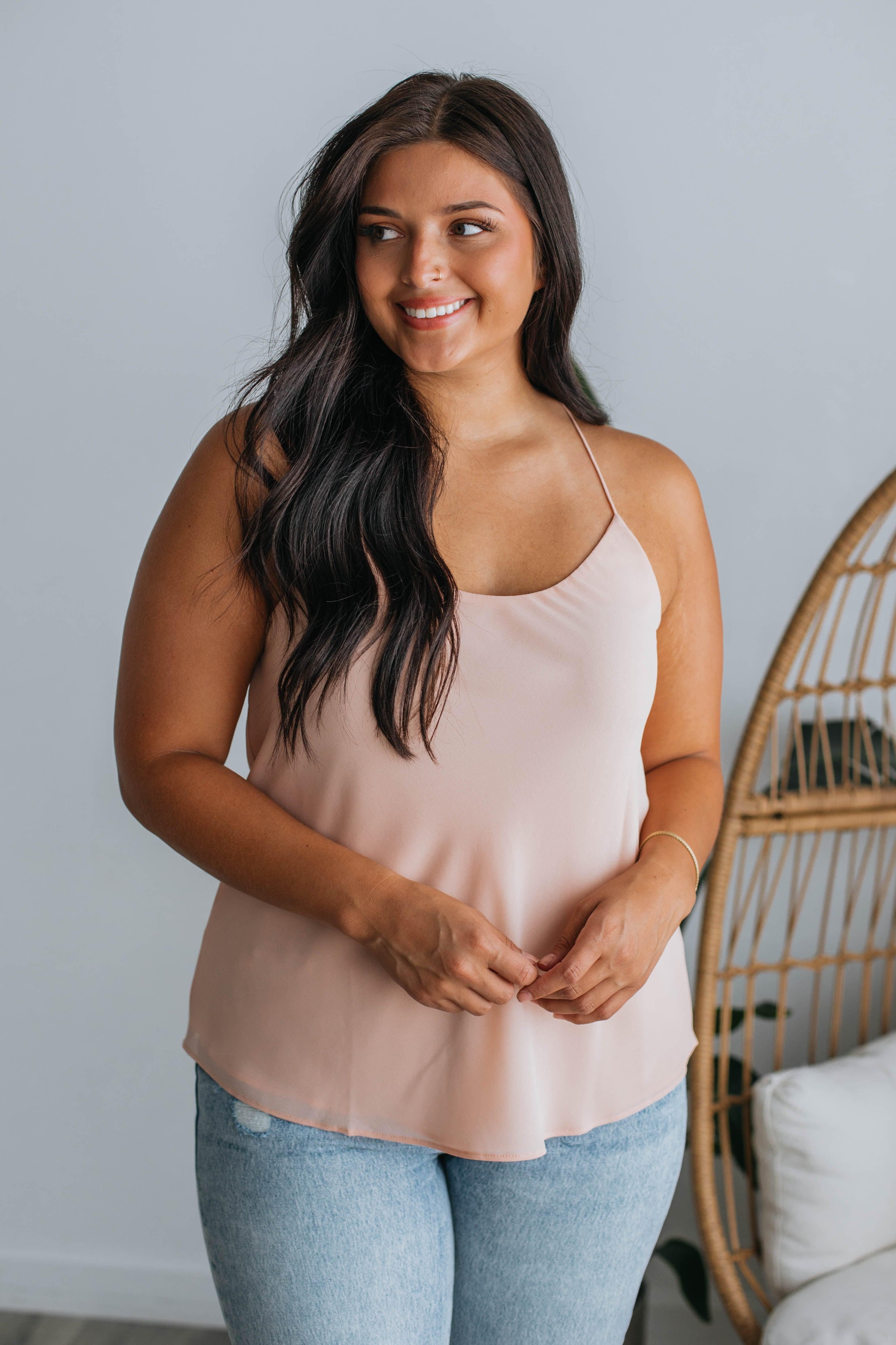 Karissa Tank - Blush sold by Wild Oak Boutique product image thumbnail 3