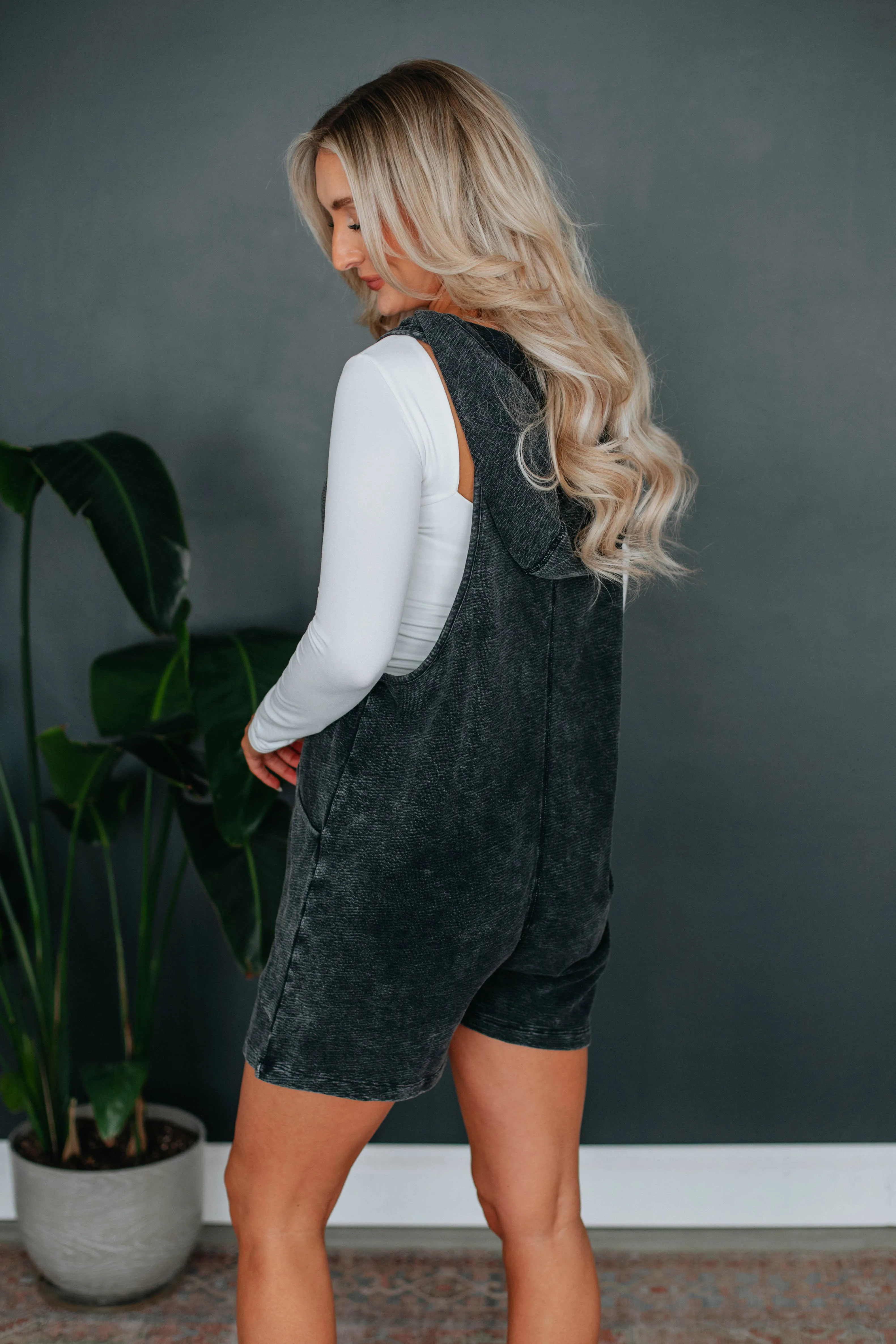 Louise Lounge Romper - Vintage Black sold by Wild Oak Boutique product image thumbnail 5