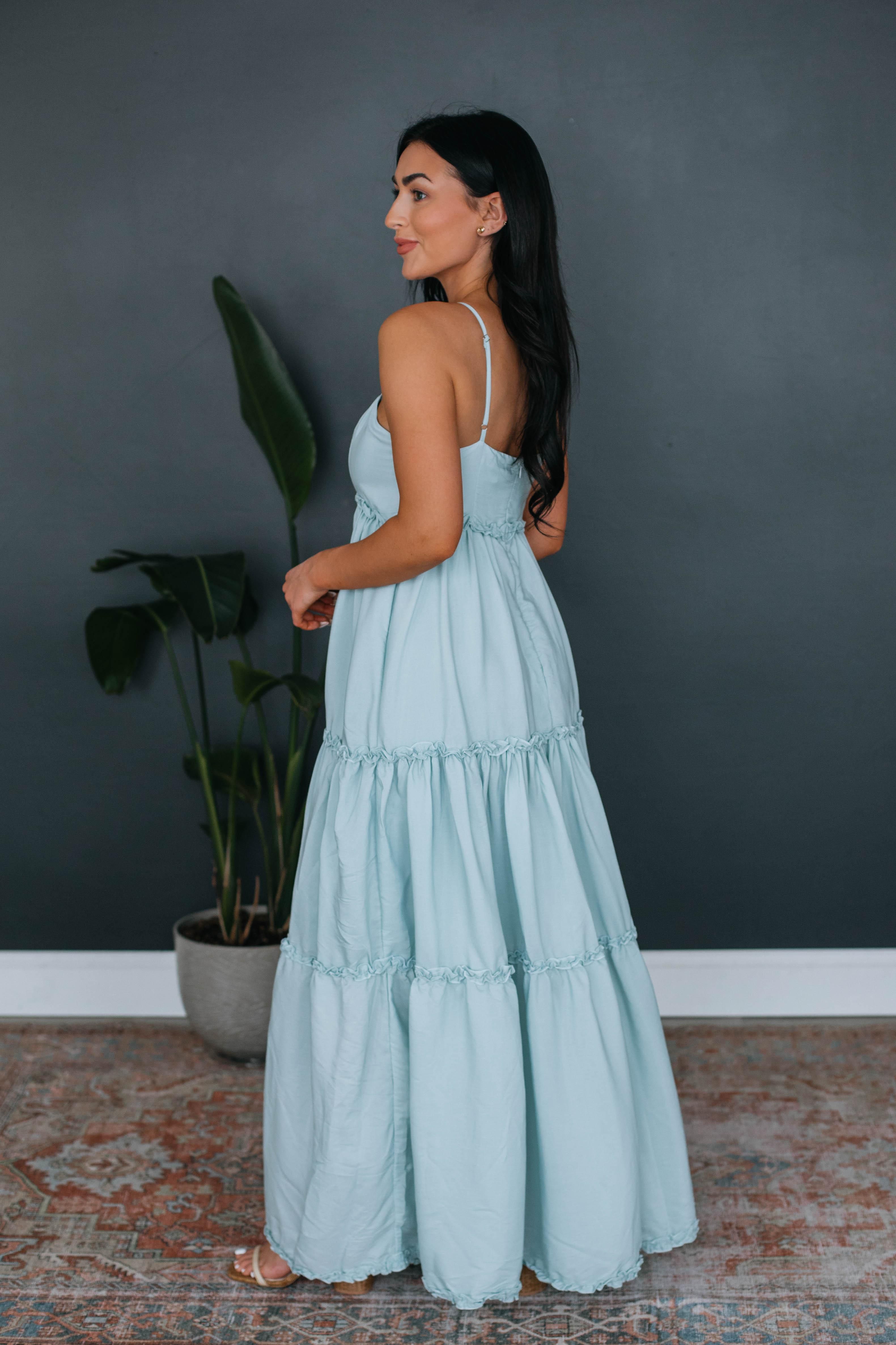 Bondi Maxi Dress - Sky Blue sold by Wild Oak Boutique product image thumbnail 4