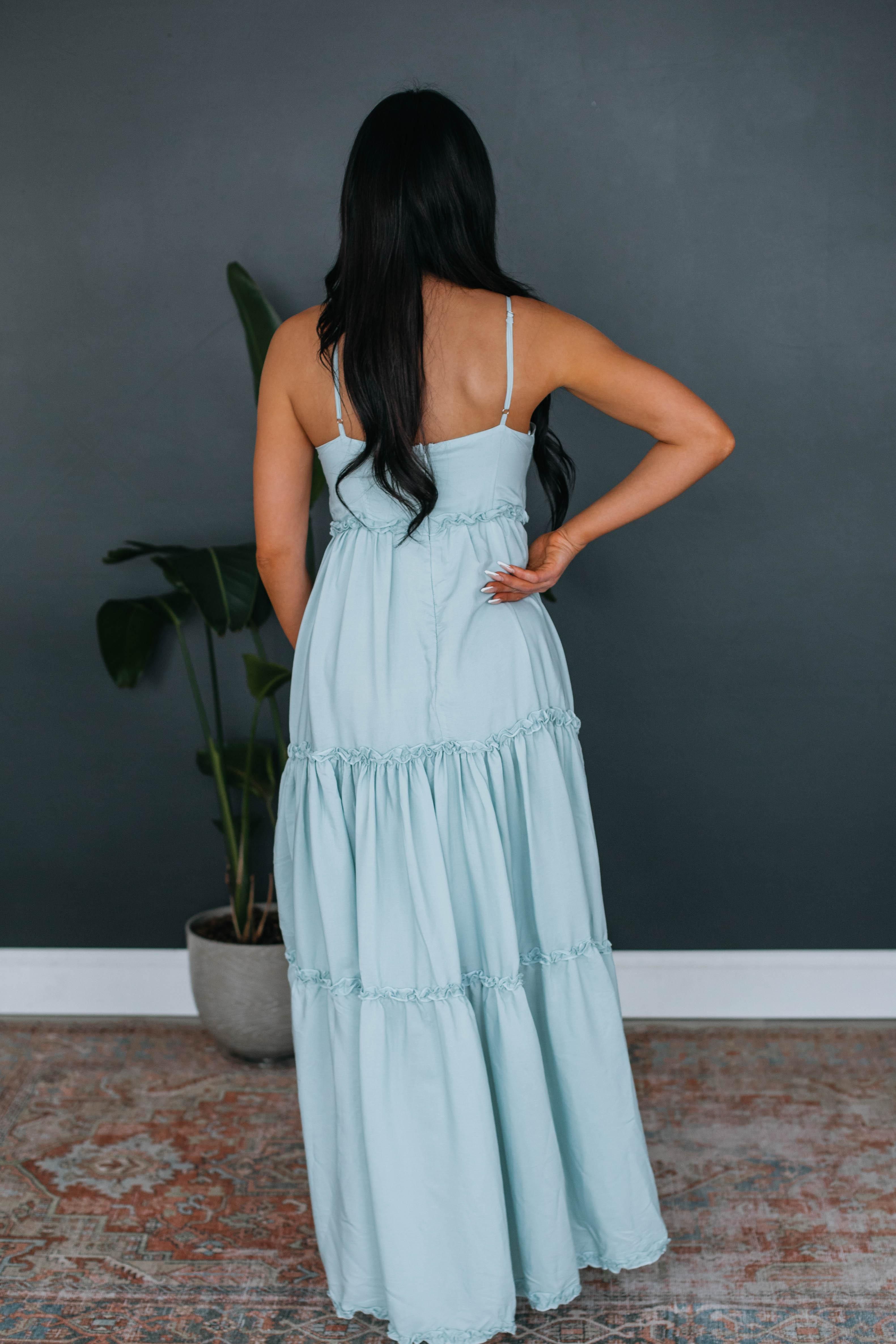 Bondi Maxi Dress - Sky Blue sold by Wild Oak Boutique product image thumbnail 3