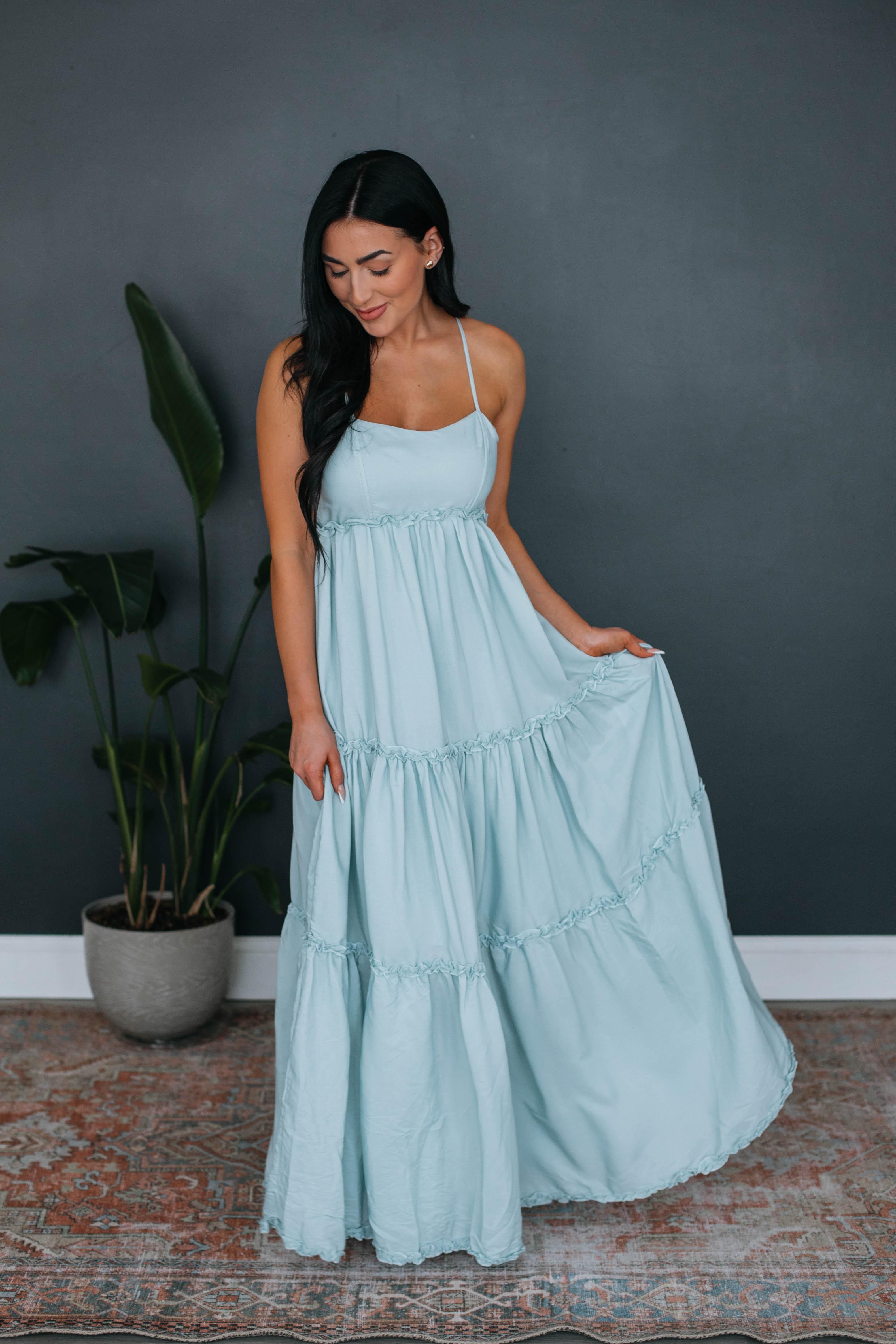 Bondi Maxi Dress - Sky Blue sold by Wild Oak Boutique product image thumbnail 2