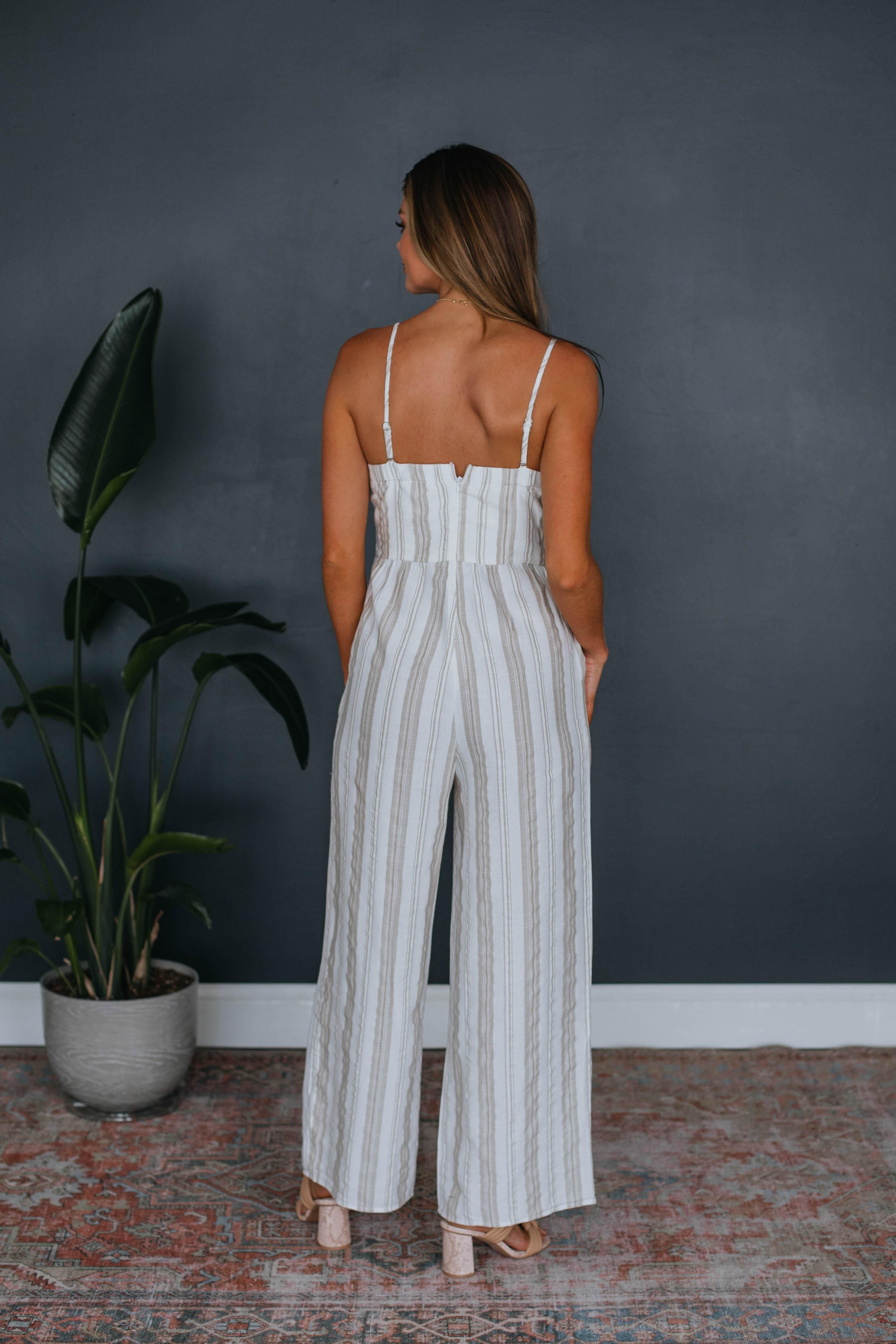 Marissa Striped Jumpsuit sold by Wild Oak Boutique product image thumbnail 5