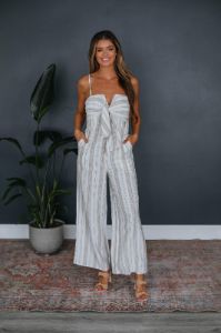 Marissa Striped Jumpsuit sold by Wild Oak Boutique