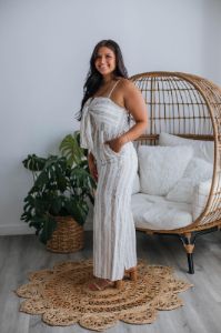 Marissa Striped Jumpsuit sold by Wild Oak Boutique