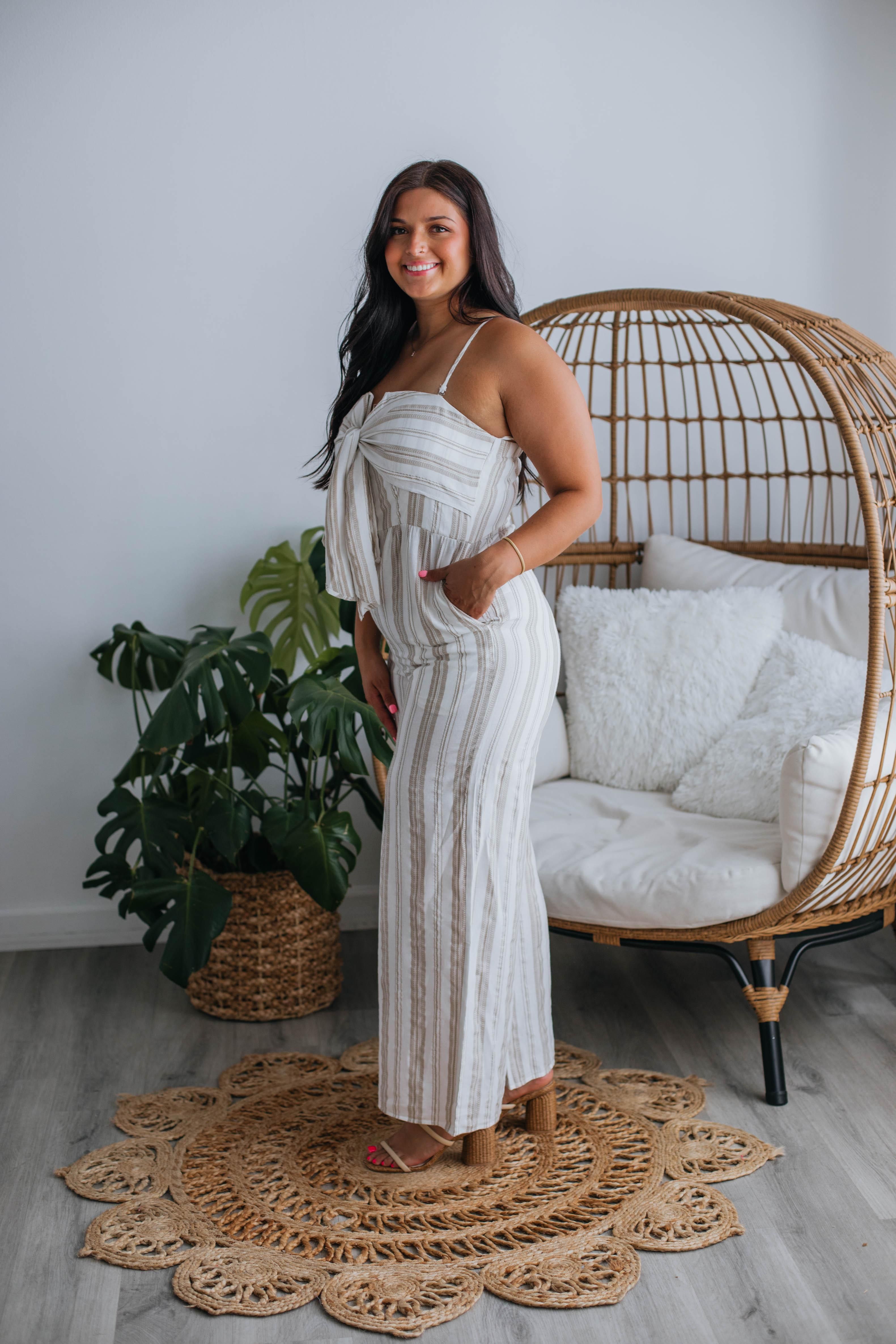 Marissa Striped Jumpsuit sold by Wild Oak Boutique product image thumbnail 7