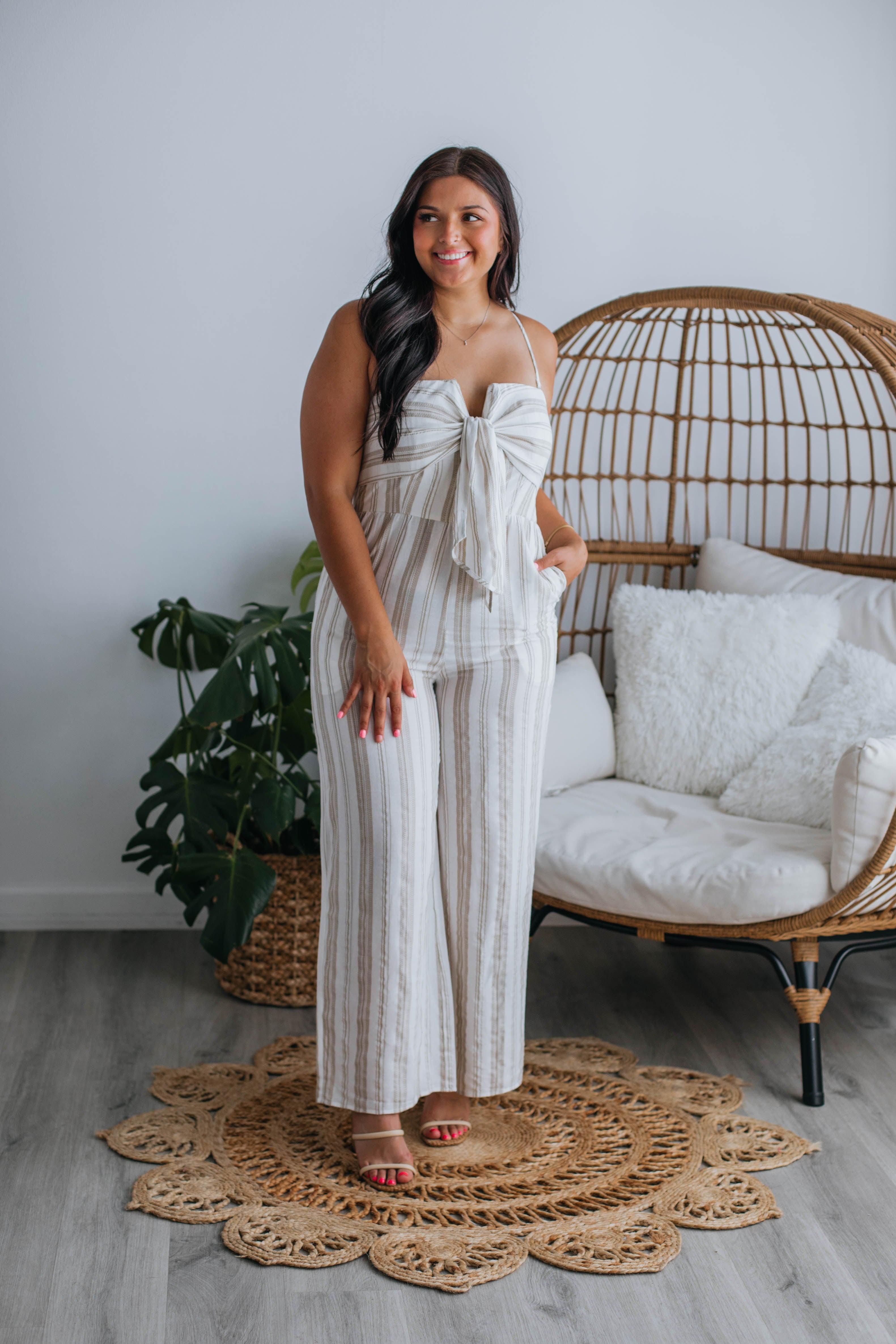 Marissa Striped Jumpsuit sold by Wild Oak Boutique product image thumbnail 6