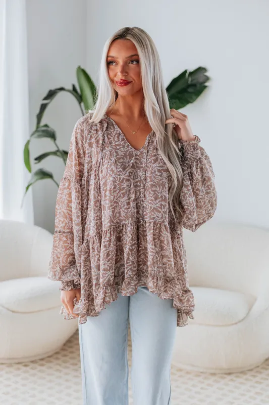 Ember Floral Top sold by Wild Oak Boutique