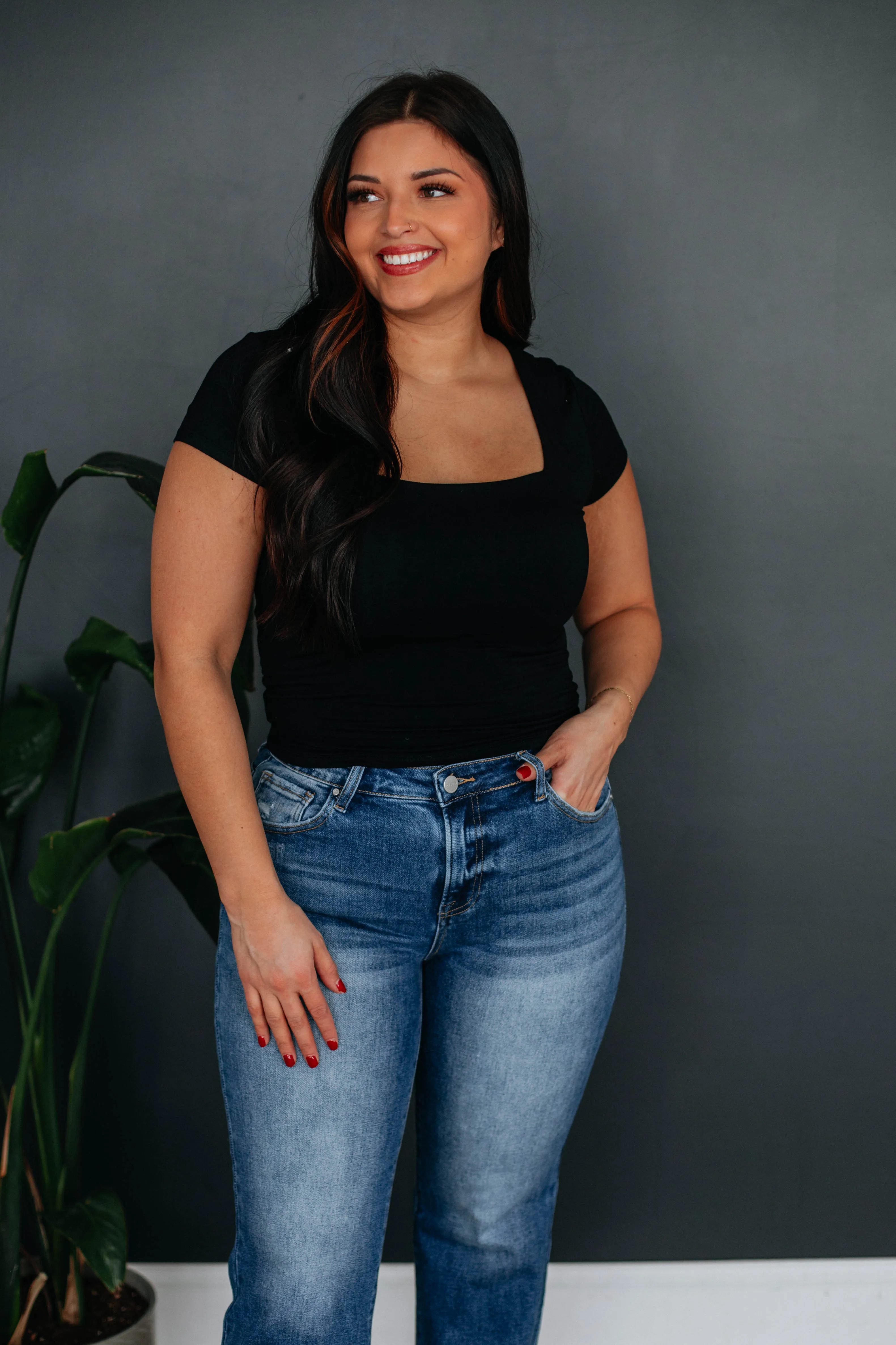 Jace Basic Top - Black sold by Wild Oak Boutique product image thumbnail 2