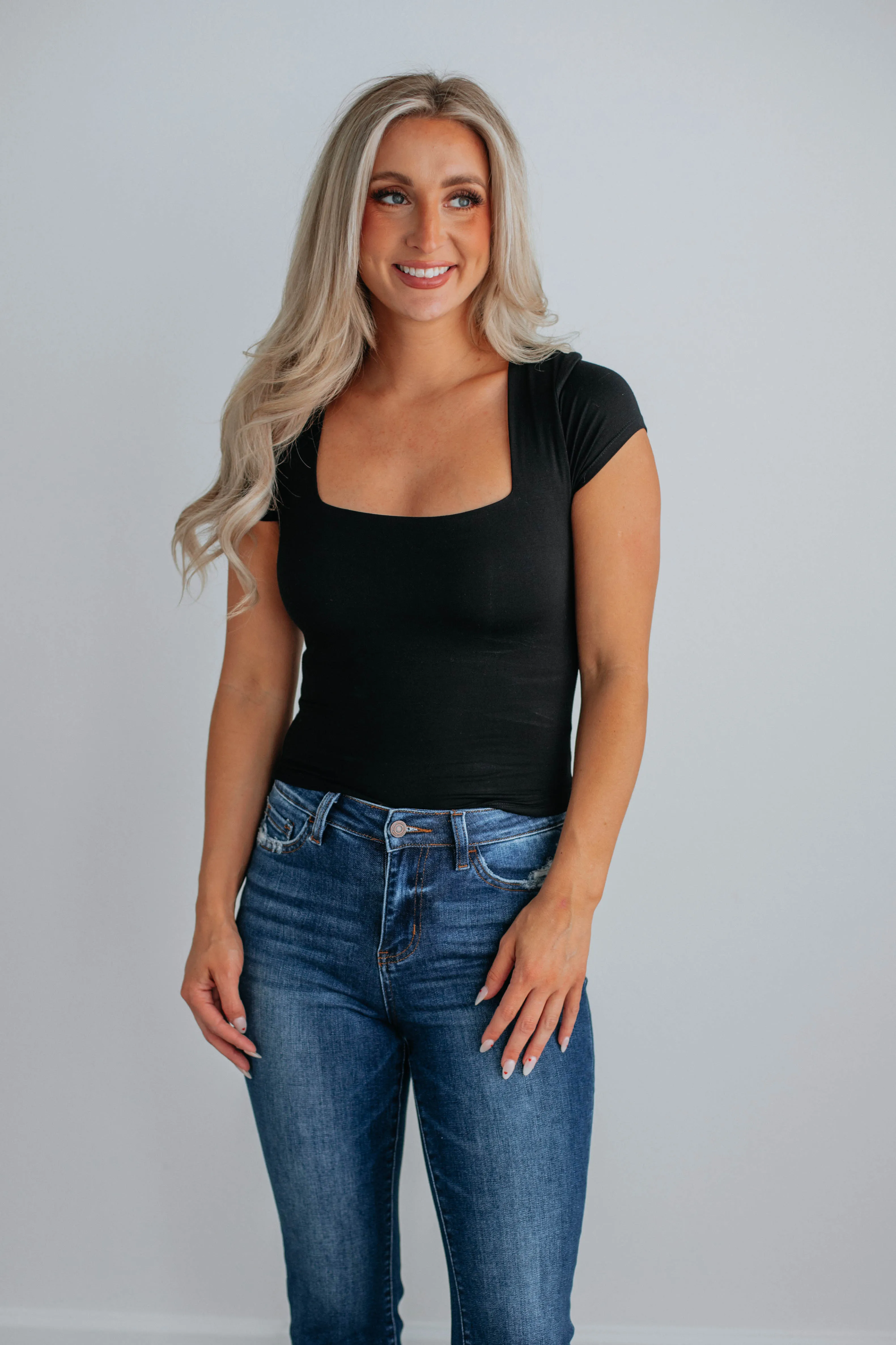 Jace Basic Top - Black sold by Wild Oak Boutique