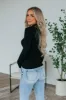 Evelina Mock Neck Top - Black sold by Wild Oak Boutique
