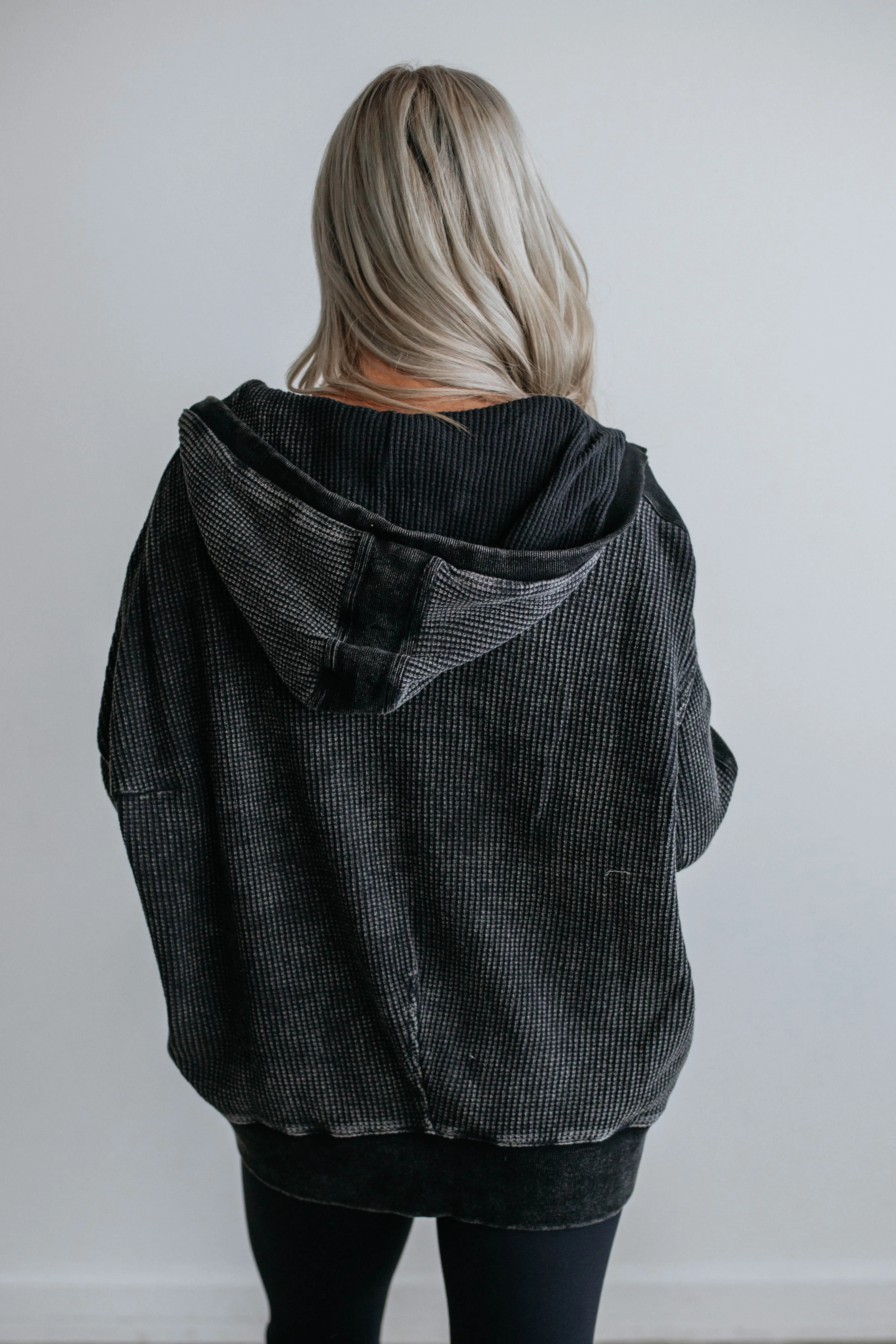 Zeldine Zip-Up Jacket - Vintage Black sold by Wild Oak Boutique product image thumbnail 5